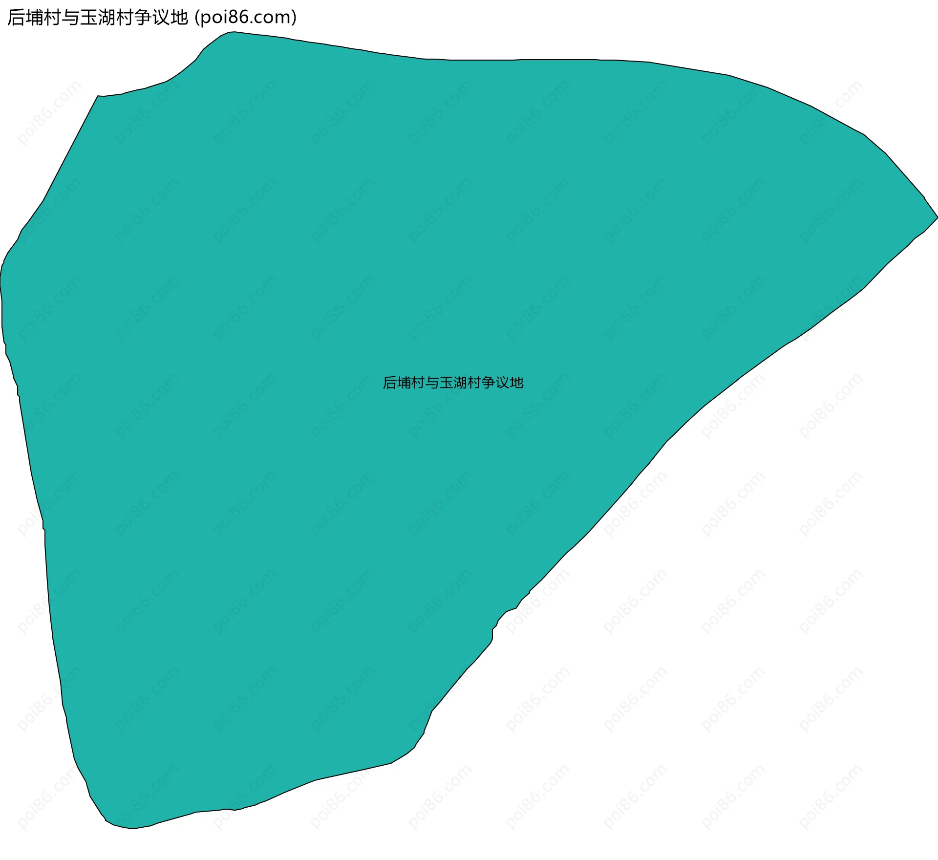后埔村与玉湖村争议地边界地图