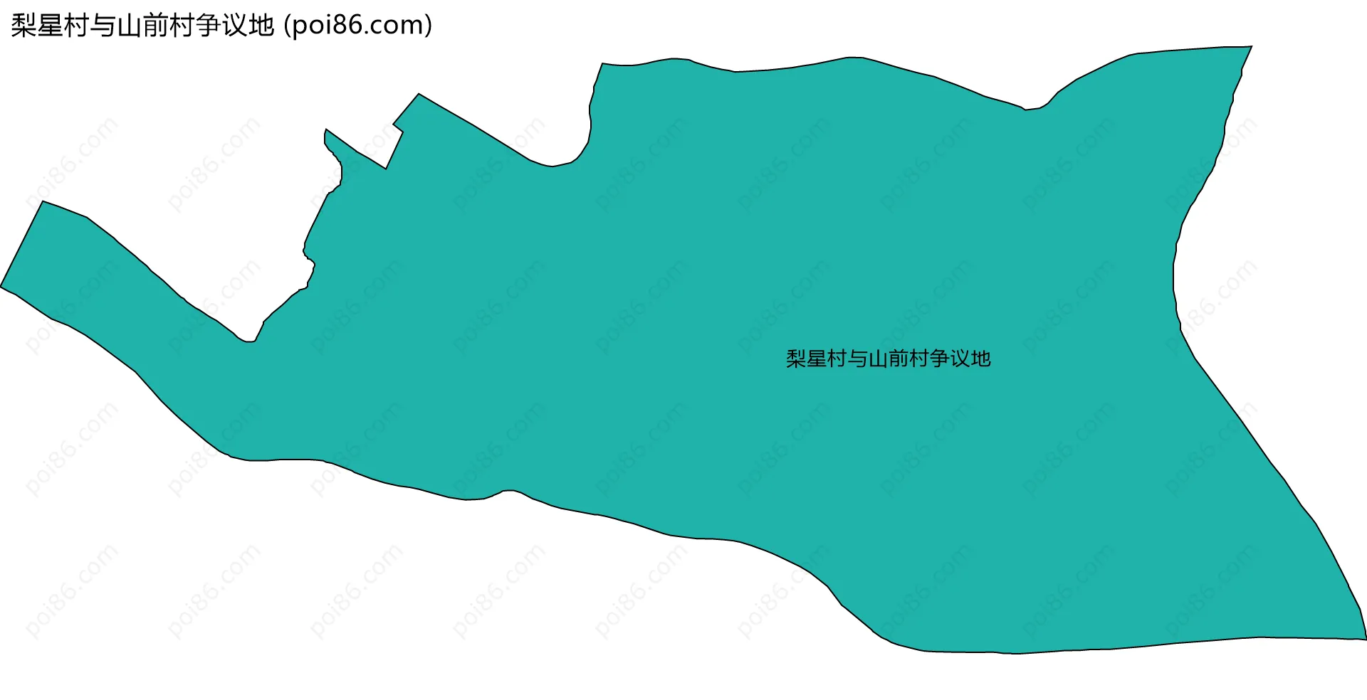 梨星村与山前村争议地边界地图