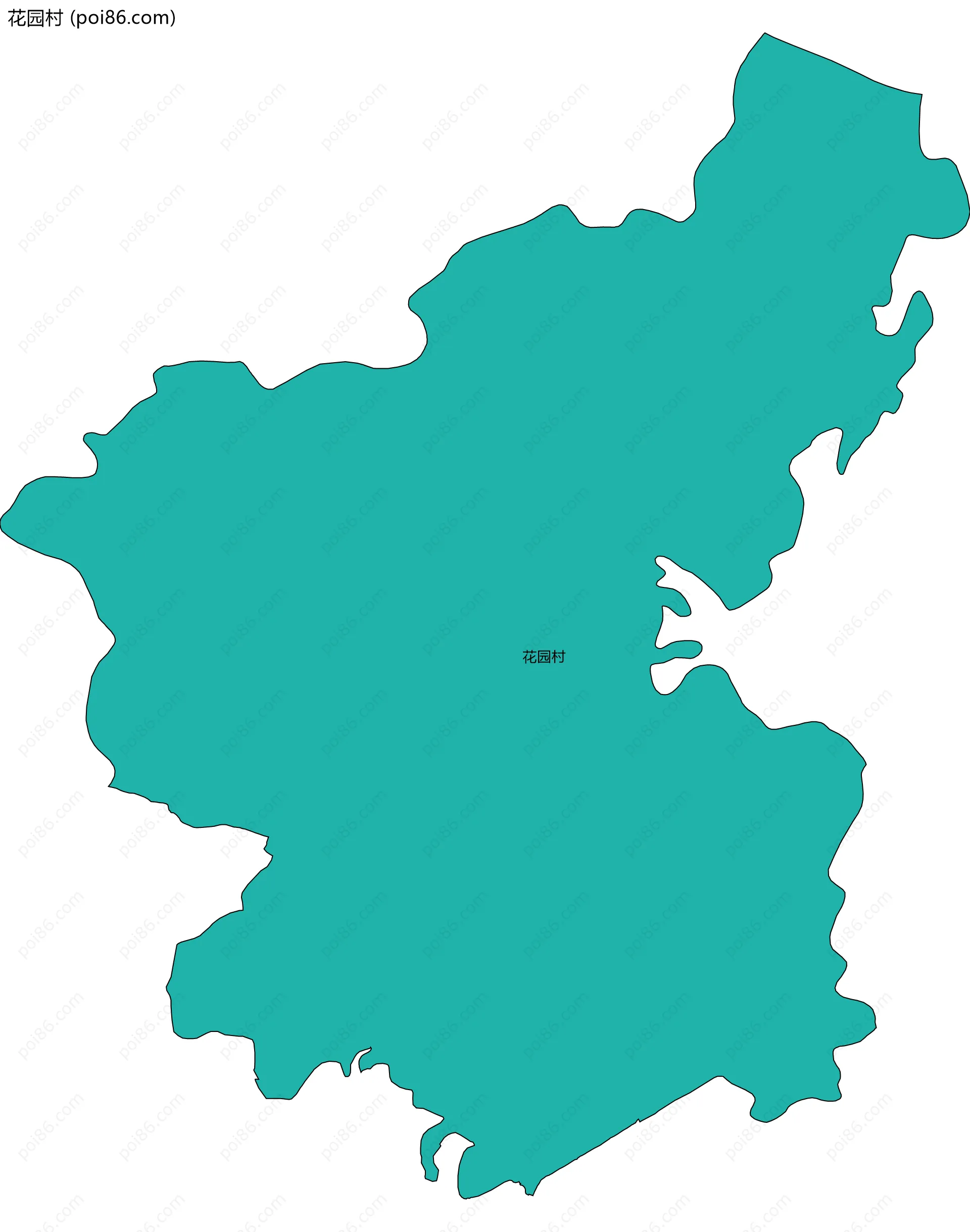 花园村边界地图