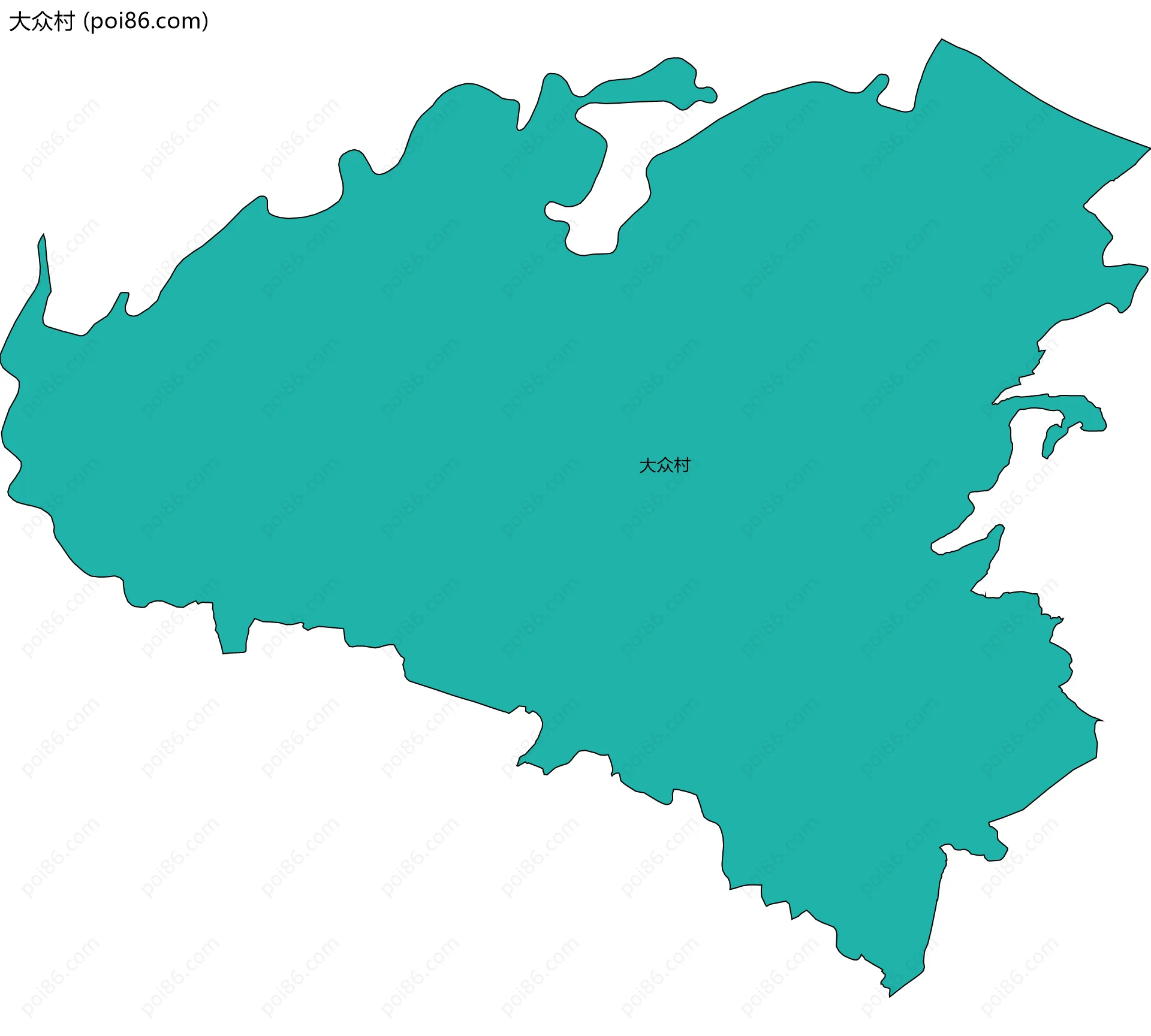 大众村边界地图