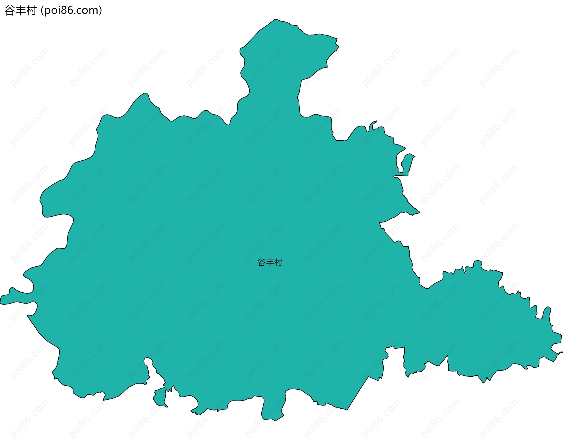 谷丰村边界地图