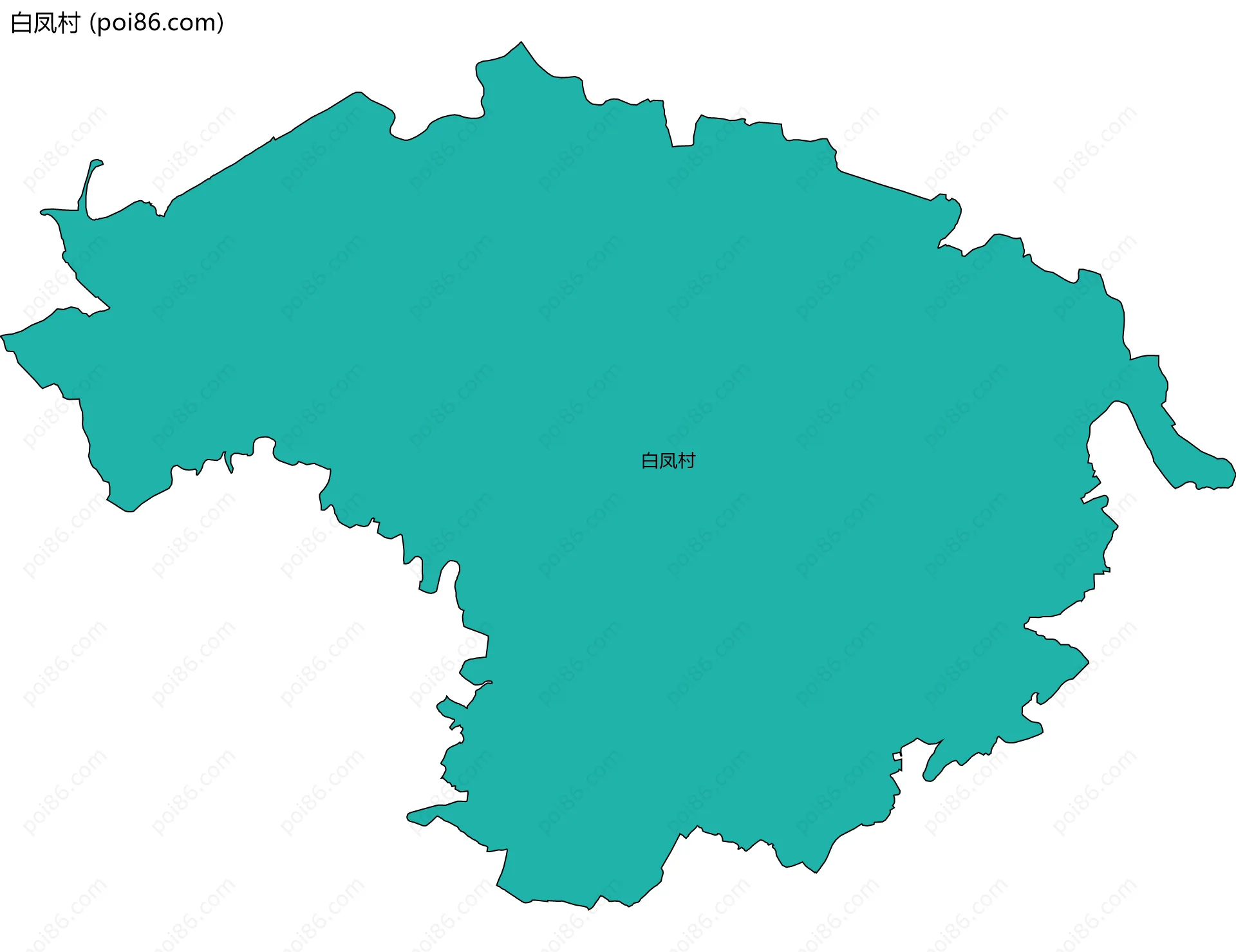 白凤村边界地图