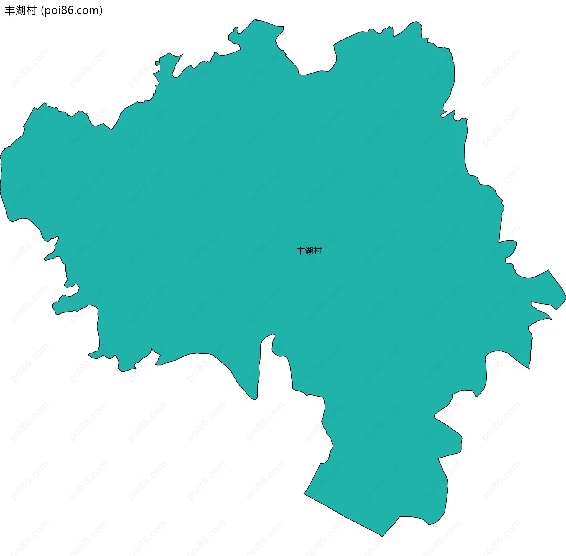 丰湖村边界地图
