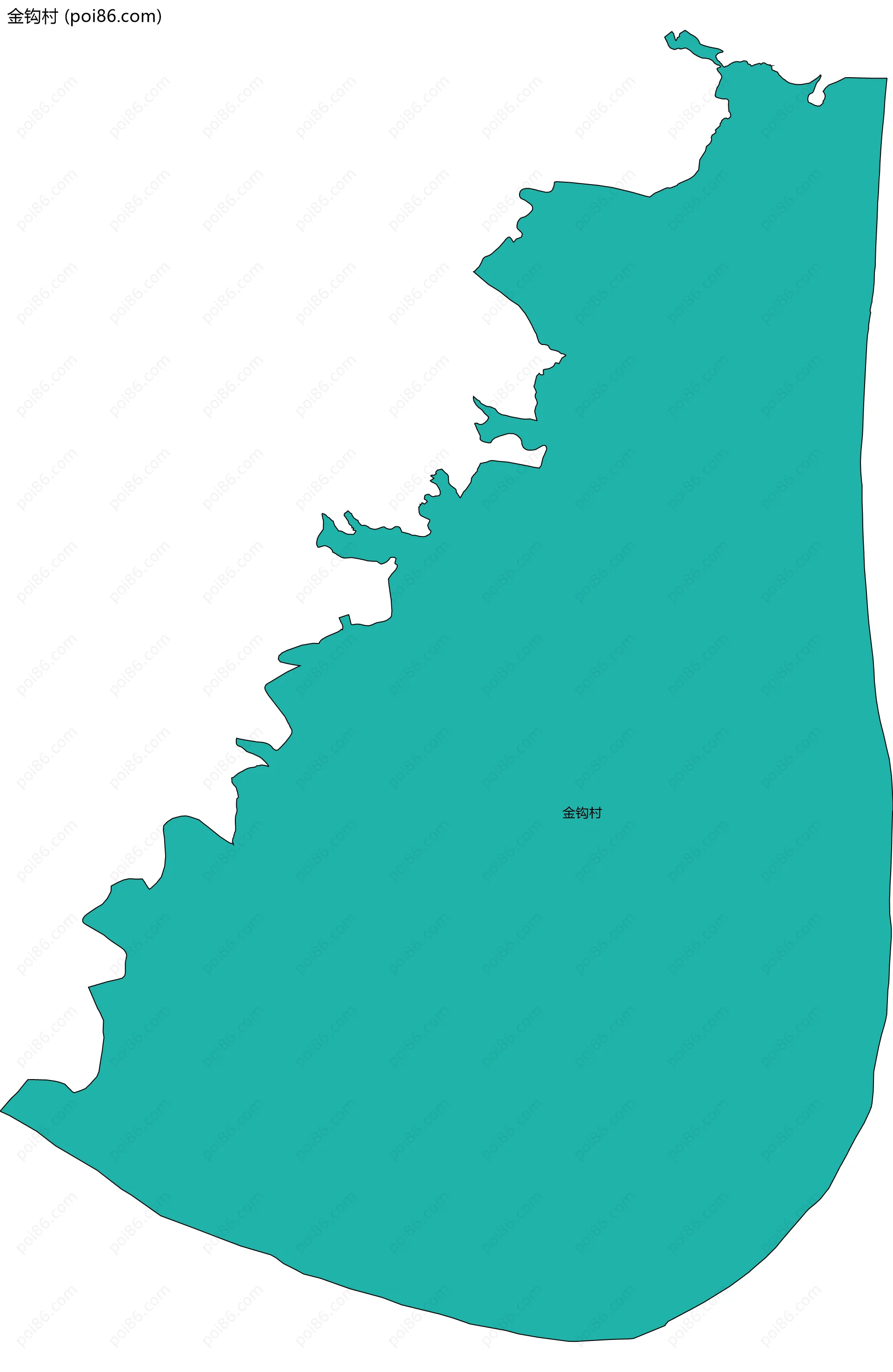 金钩村边界地图