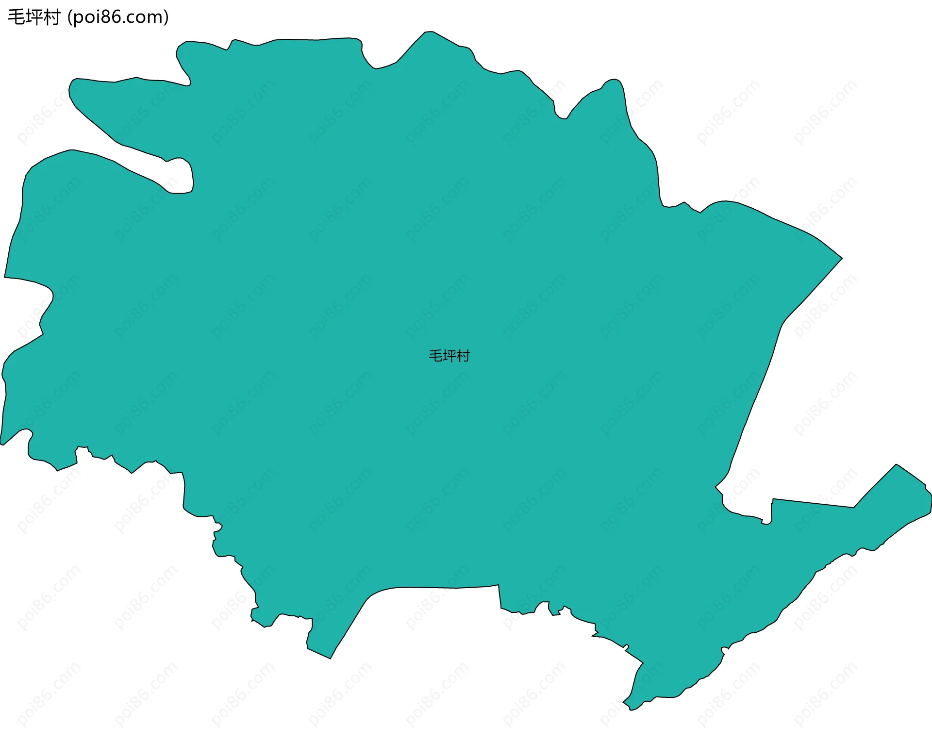 毛坪村边界地图