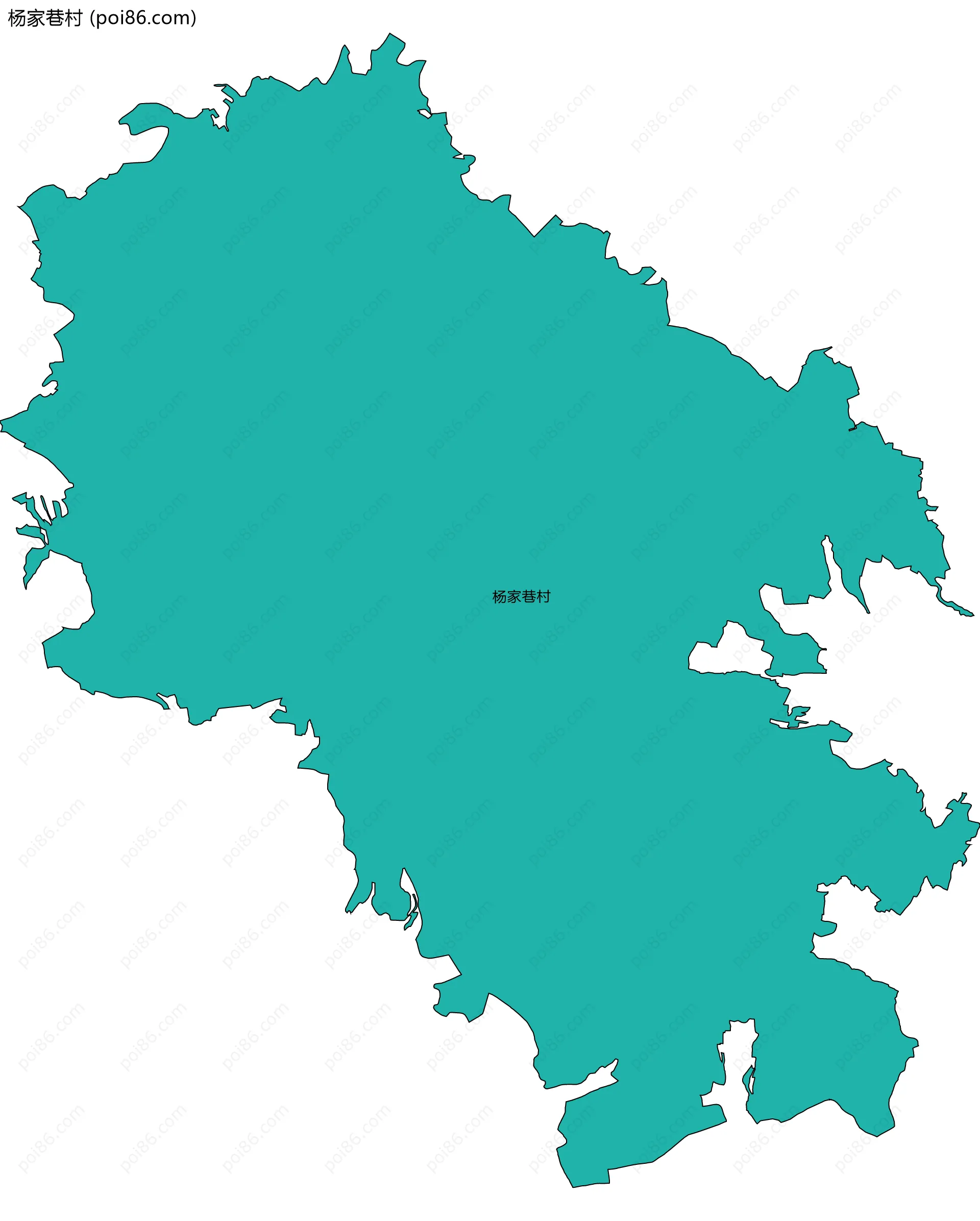 杨家巷村边界地图