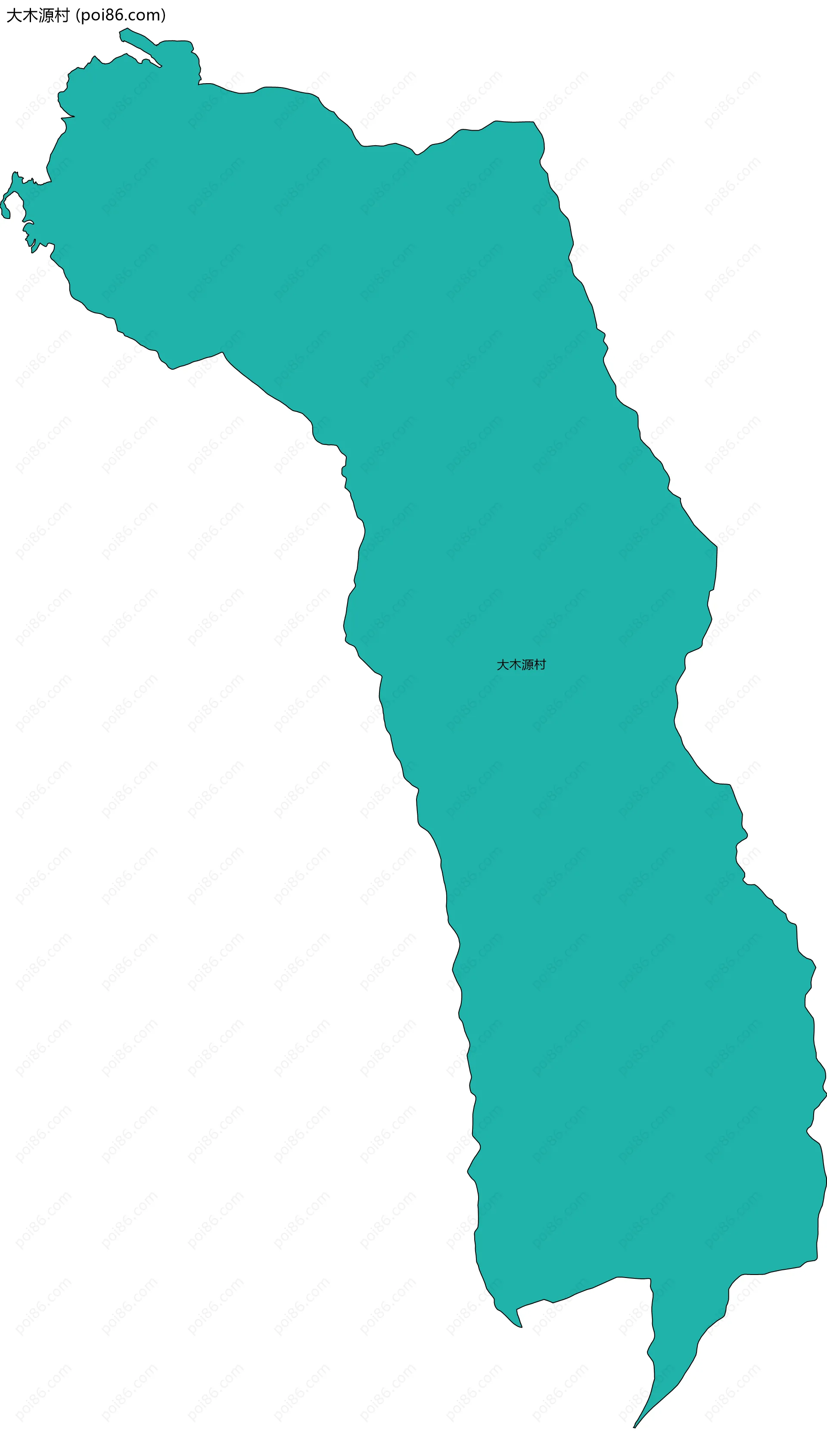 大木源村边界地图