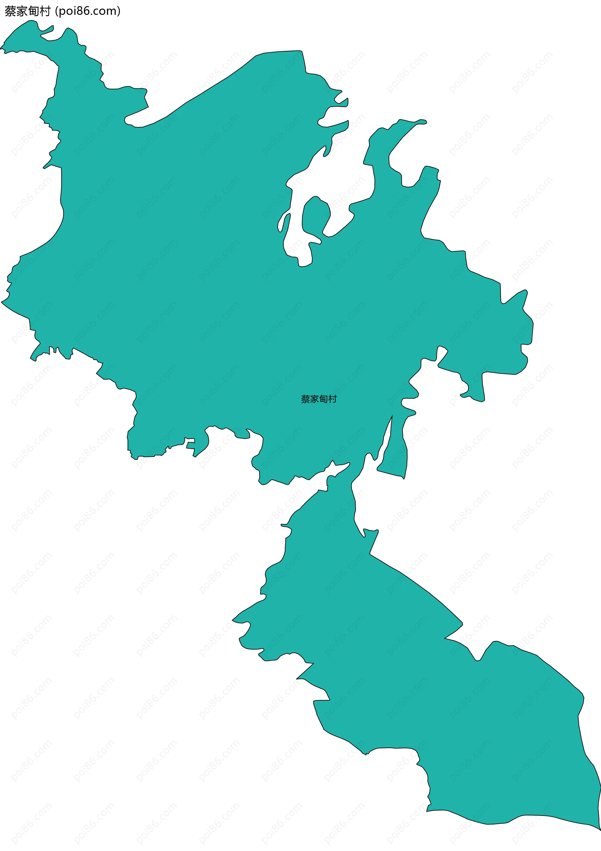 蔡家甸村边界地图