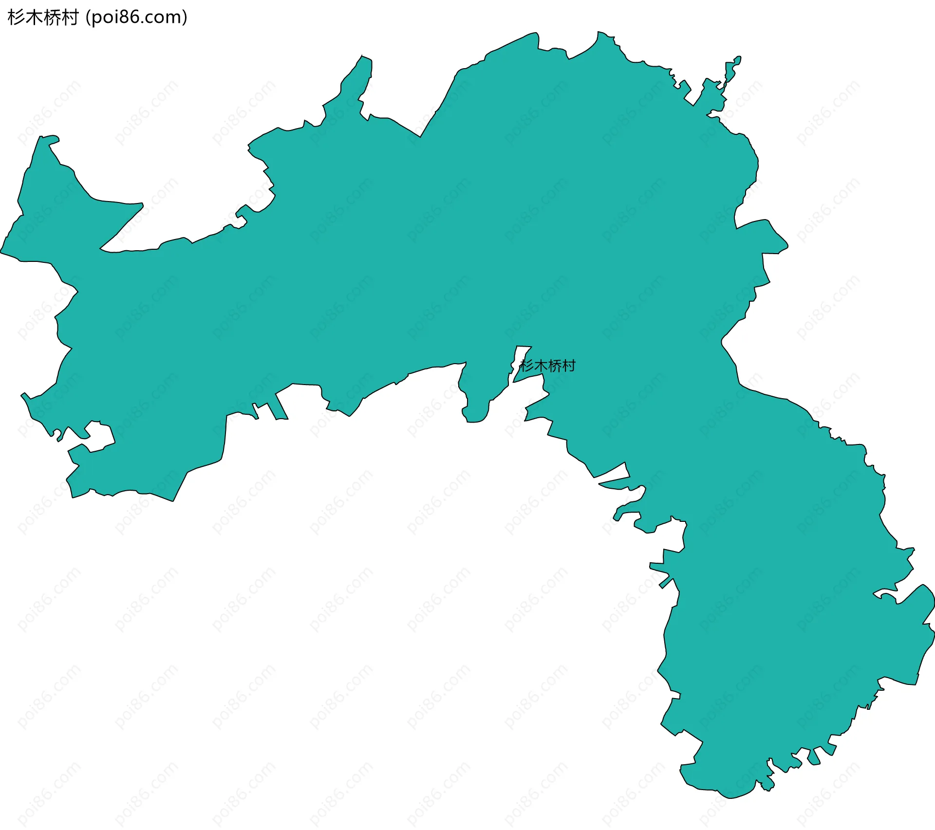 杉木桥村边界地图