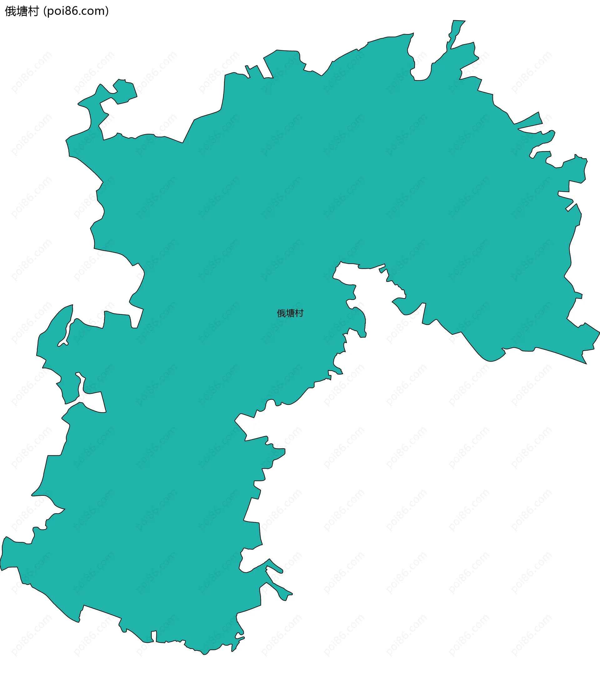 俄塘村边界地图