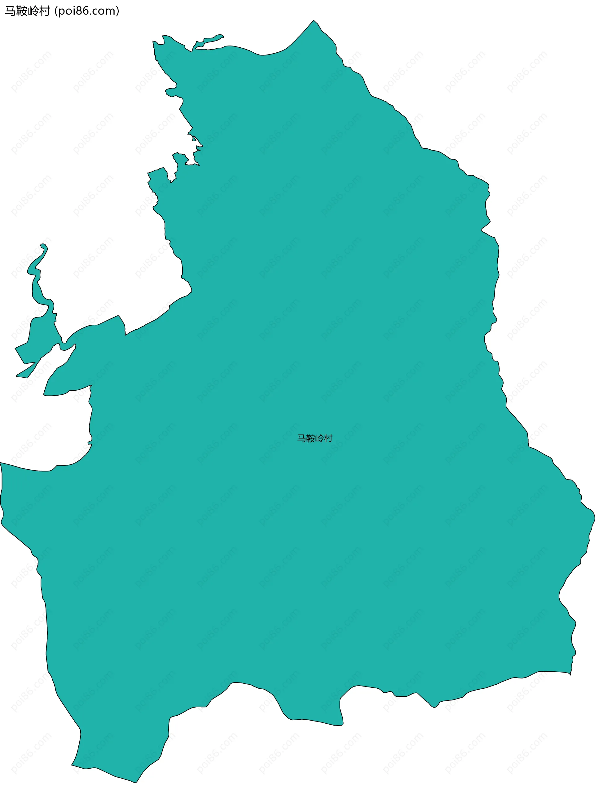马鞍岭村边界地图