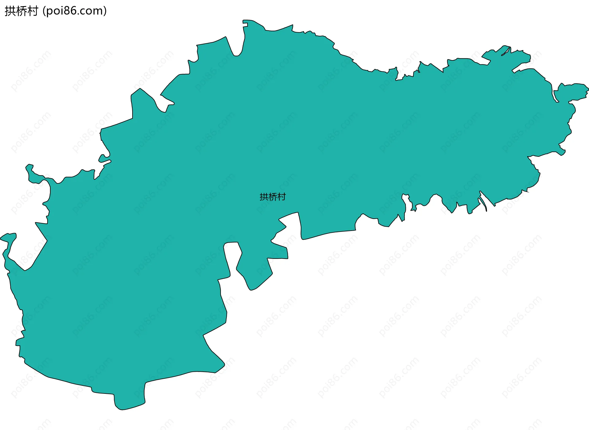 拱桥村边界地图