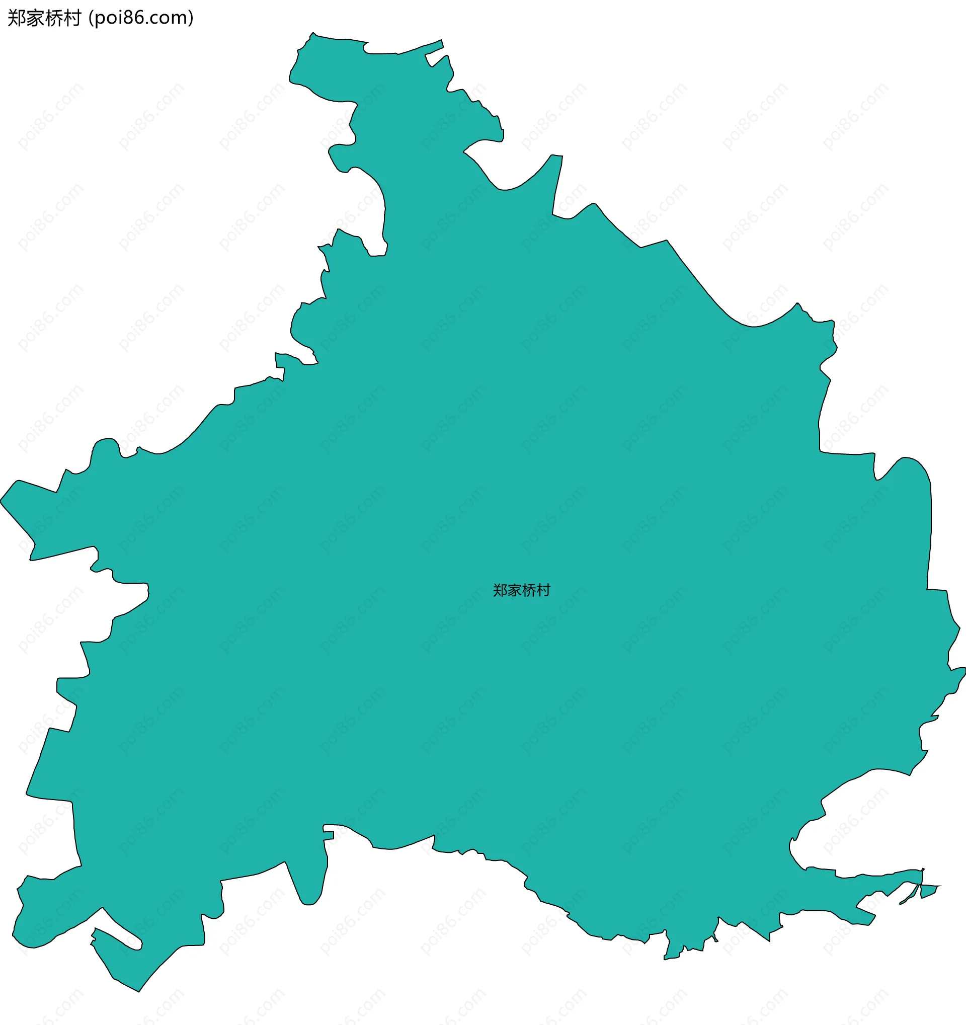郑家桥村边界地图