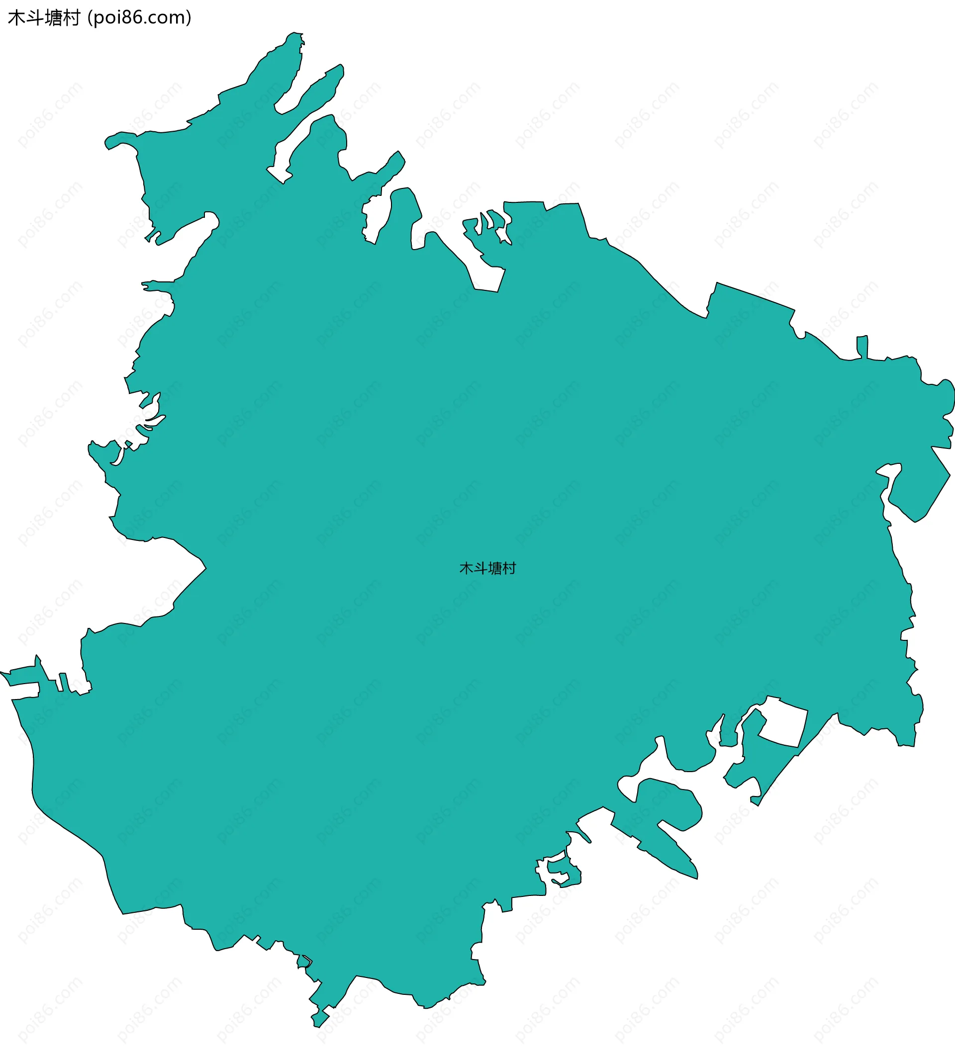 木斗塘村边界地图