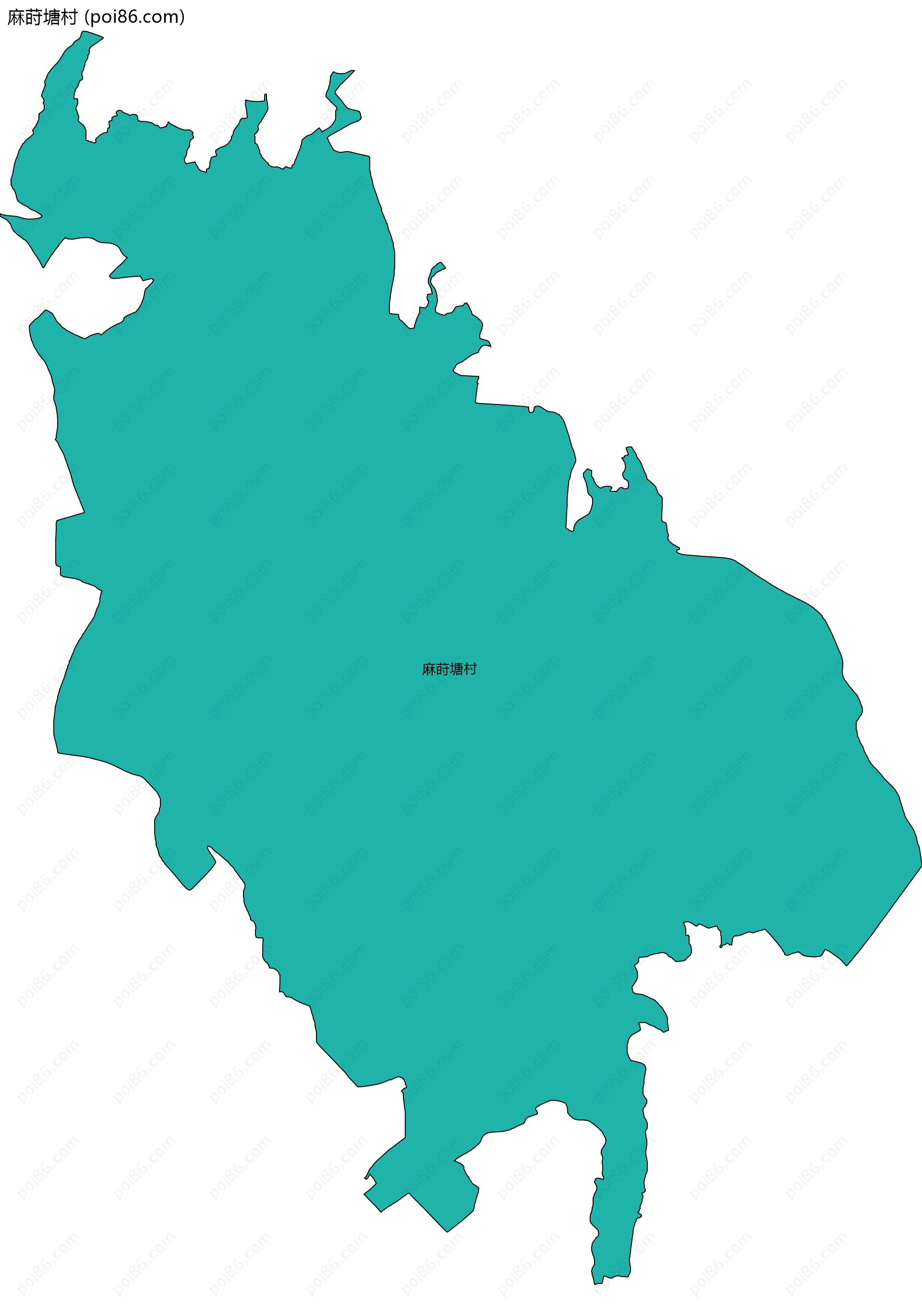 麻莳塘村边界地图