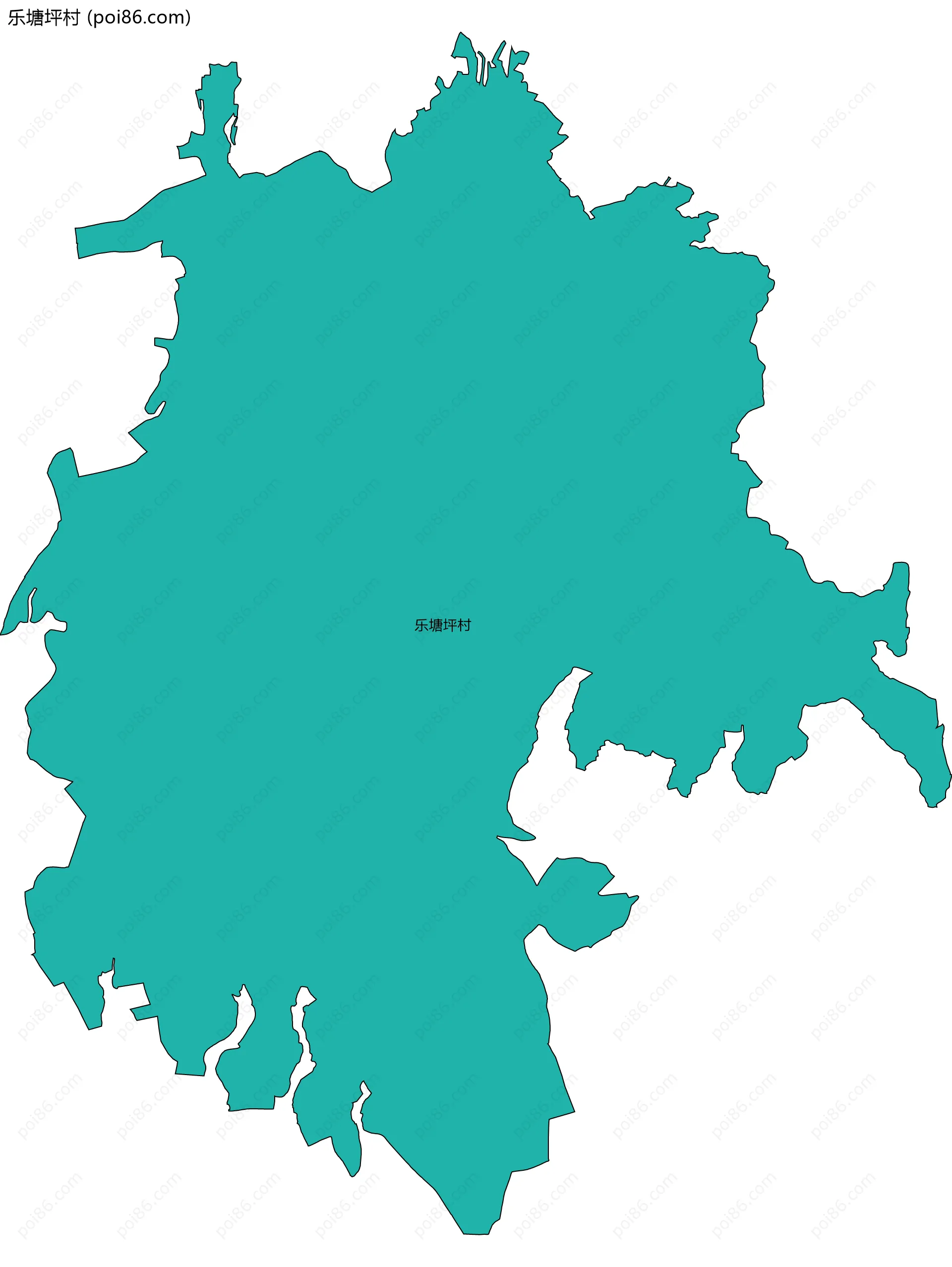 乐塘坪村边界地图