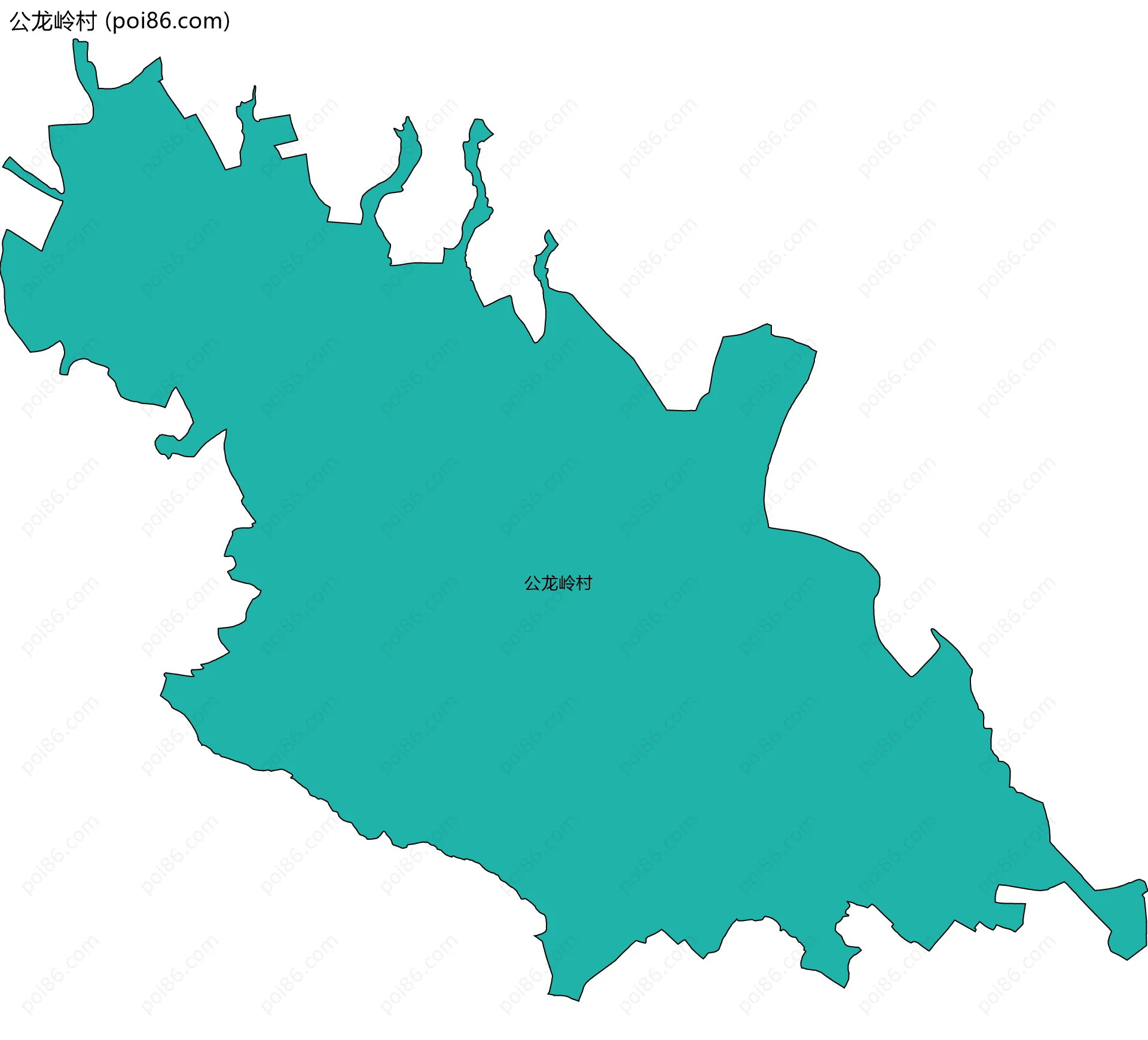 公龙岭村边界地图