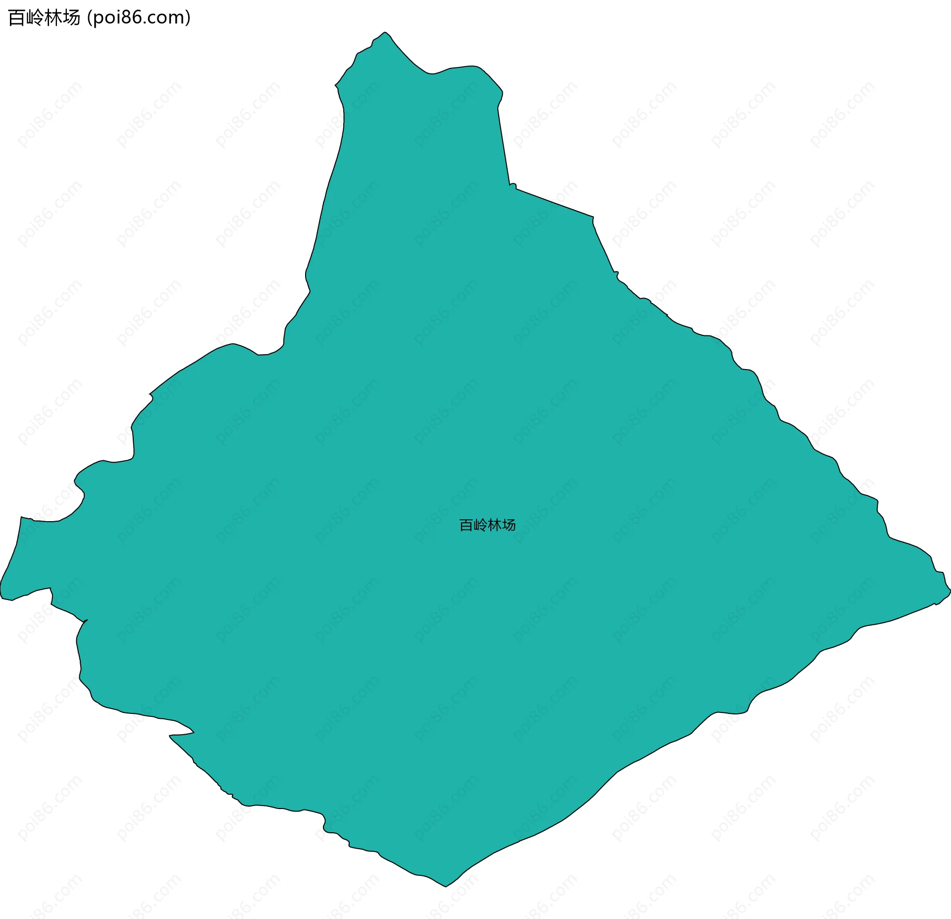 百岭林场边界地图