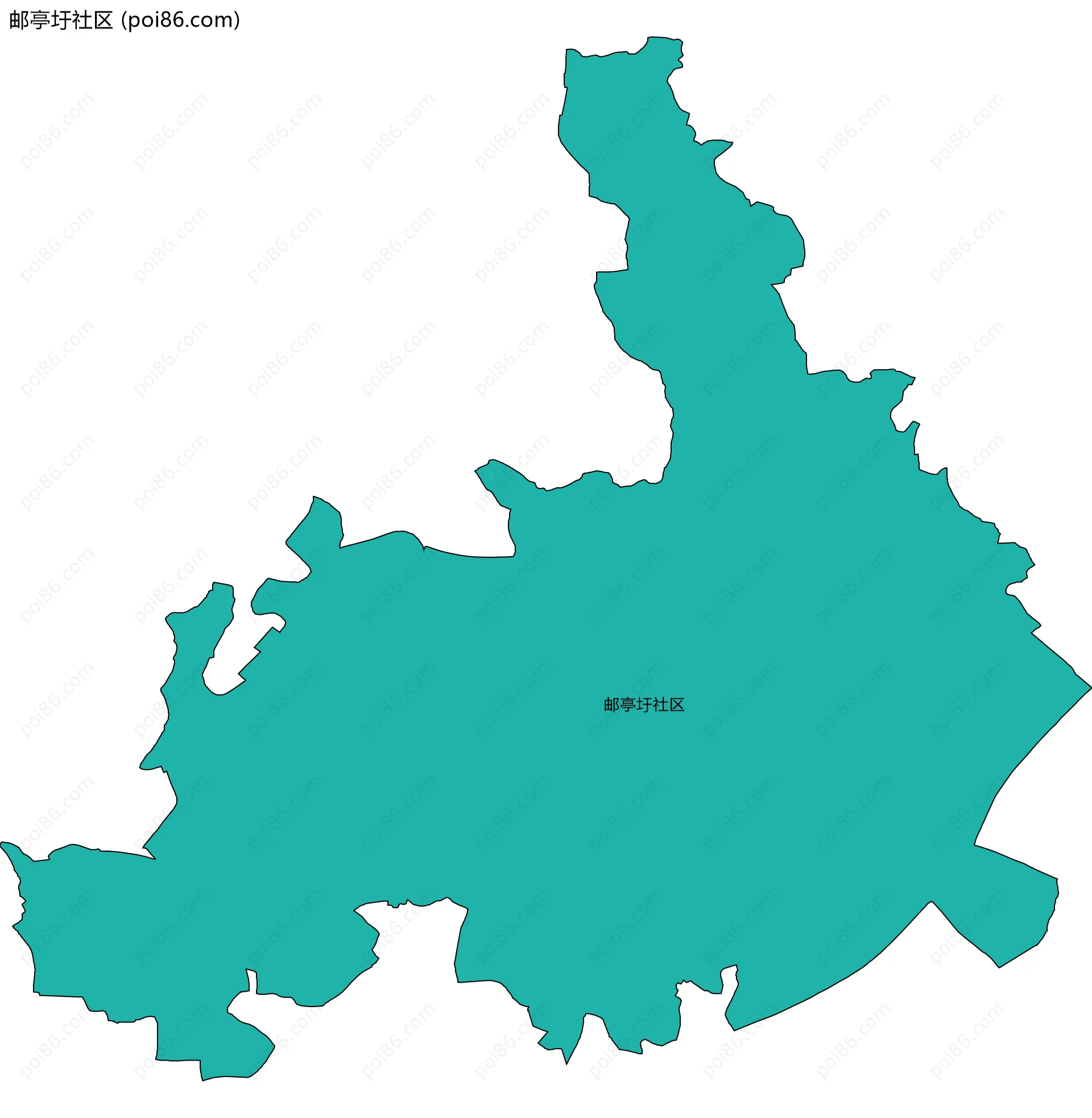 邮亭圩社区边界地图