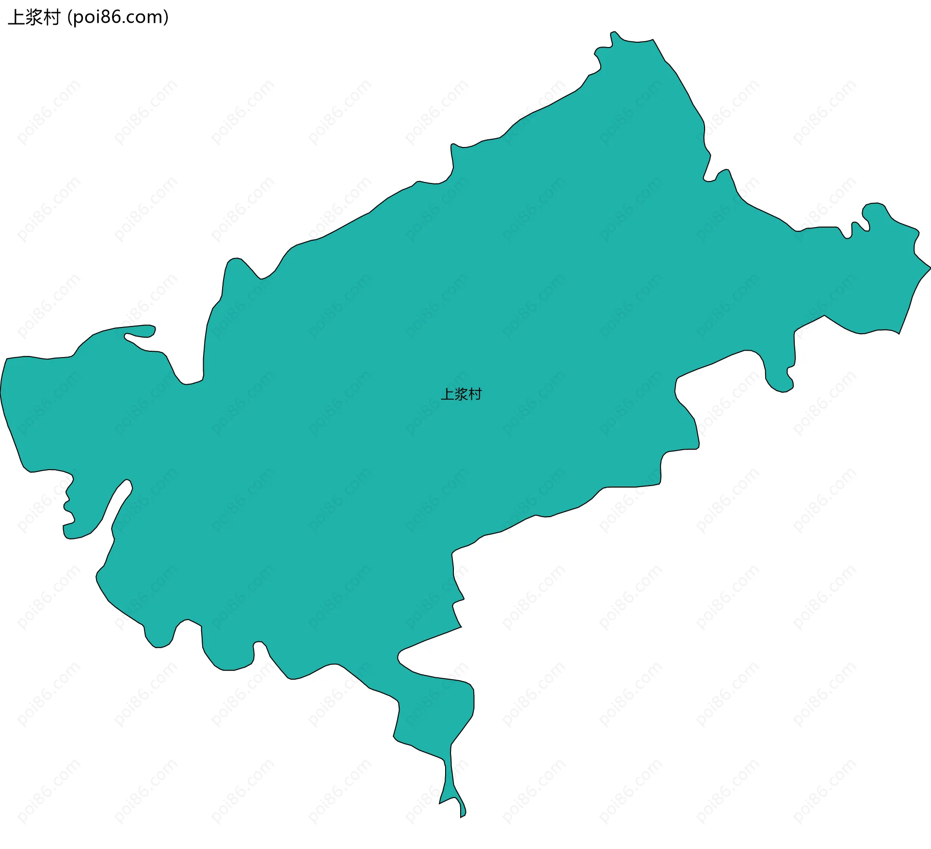 上浆村边界地图