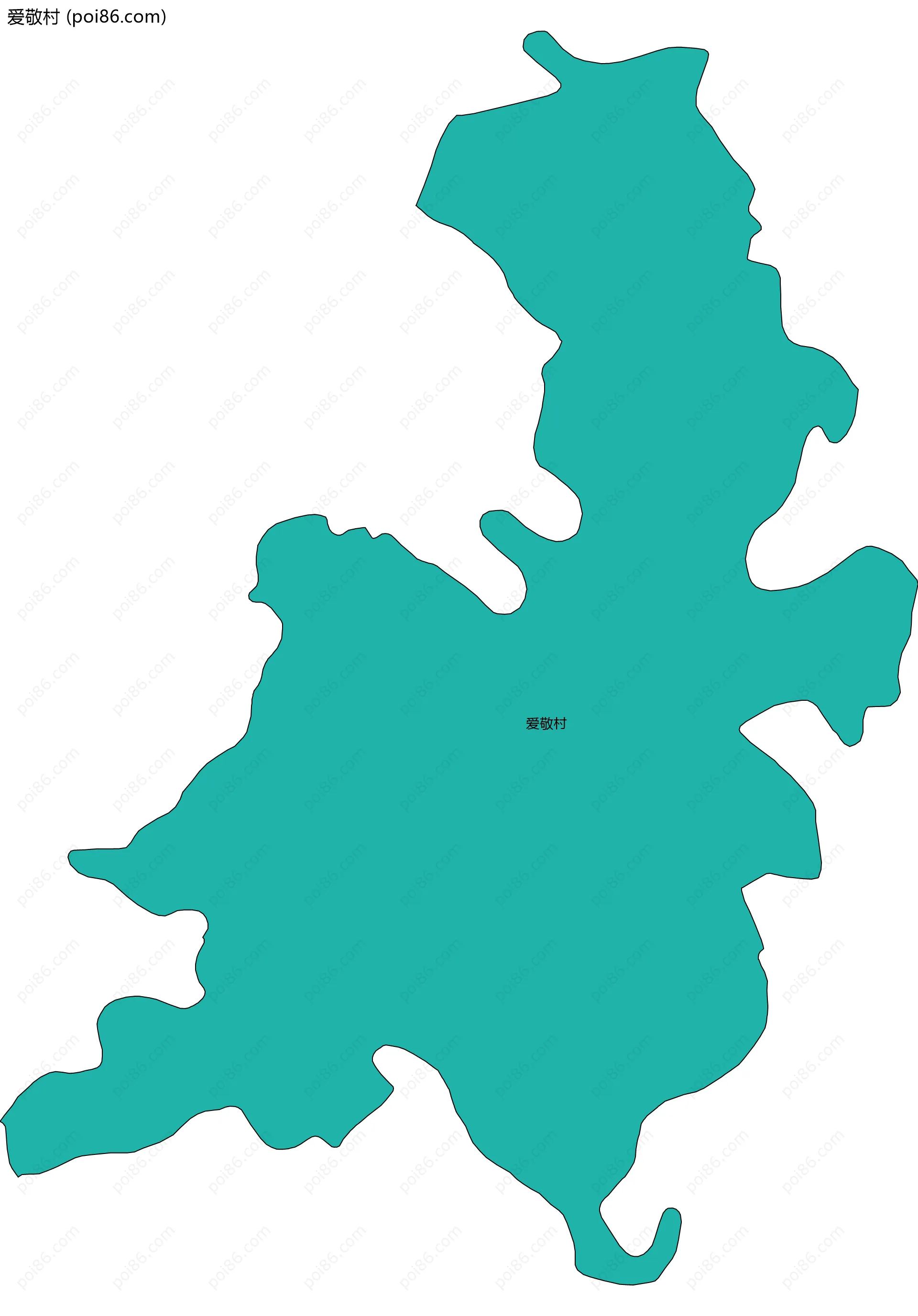 爱敬村边界地图