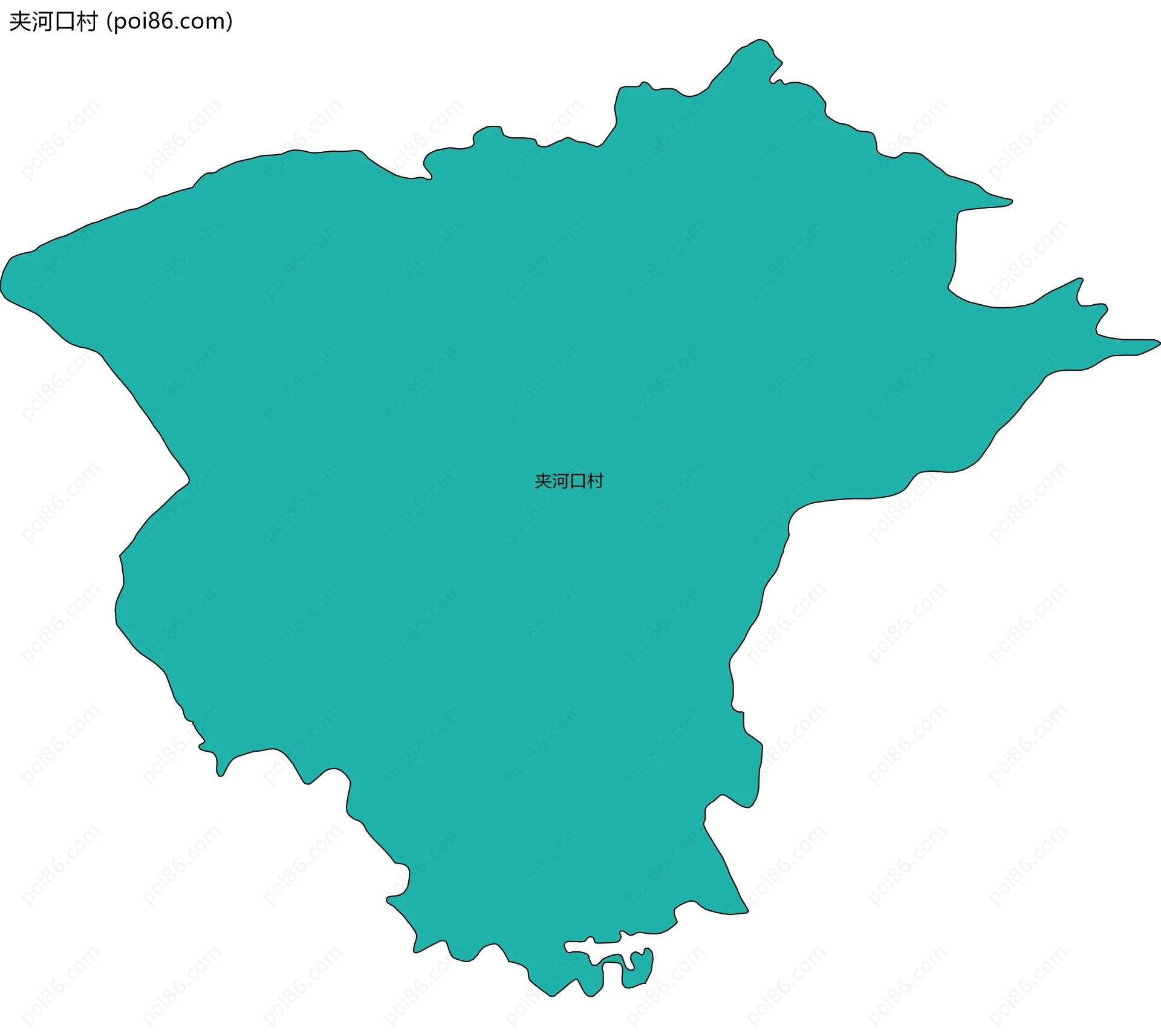 夹河口村边界地图