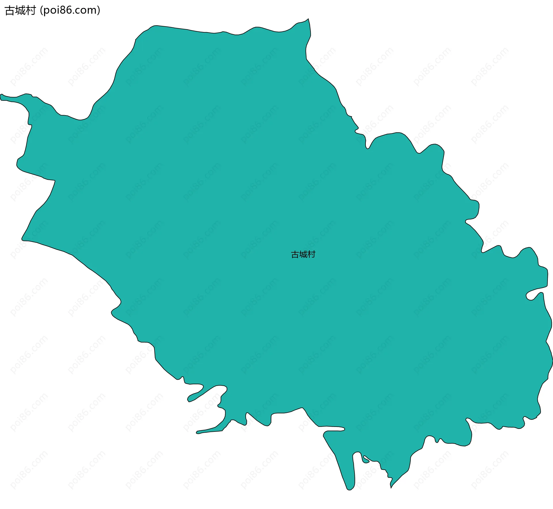 古城村边界地图