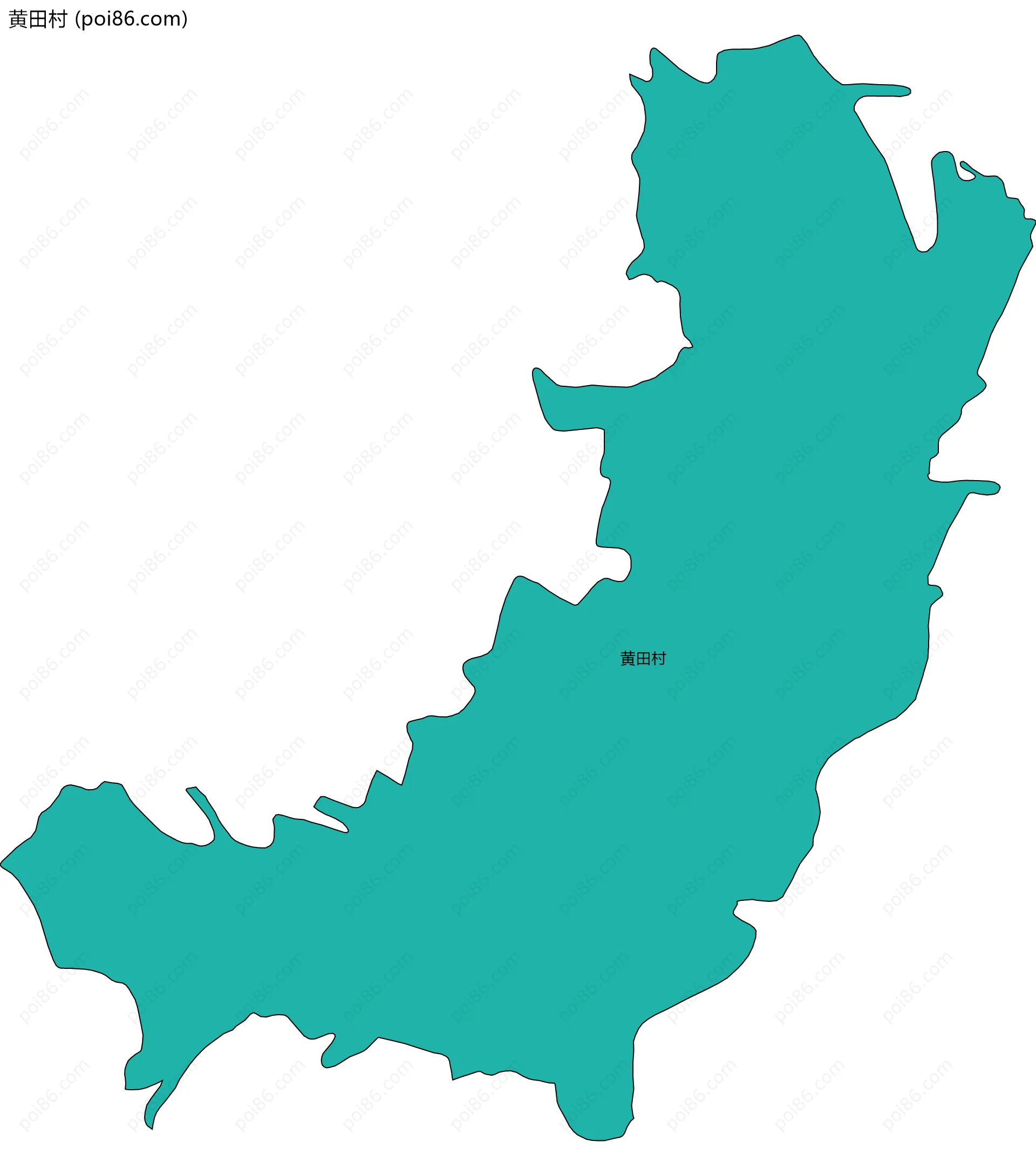 黄田村边界地图