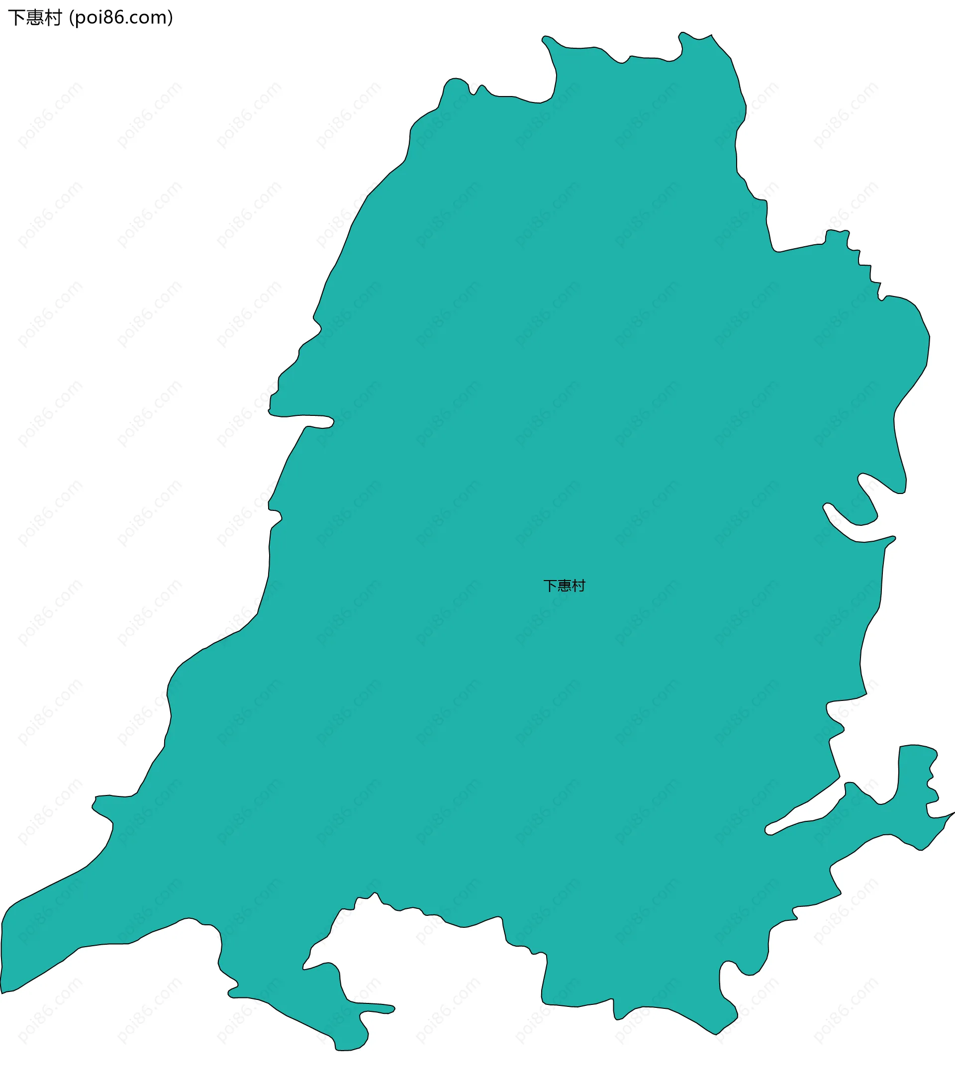 下惠村边界地图