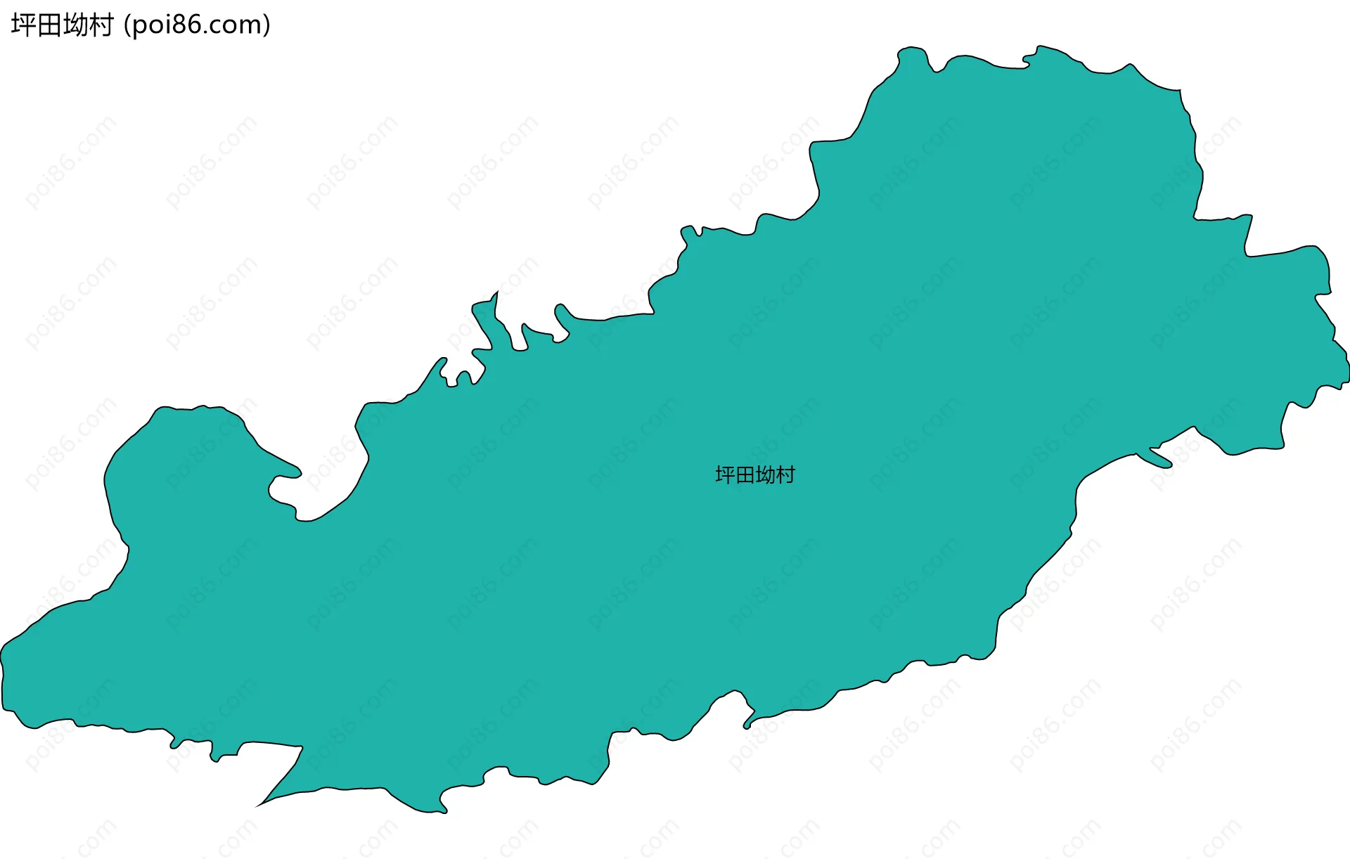坪田坳村边界地图