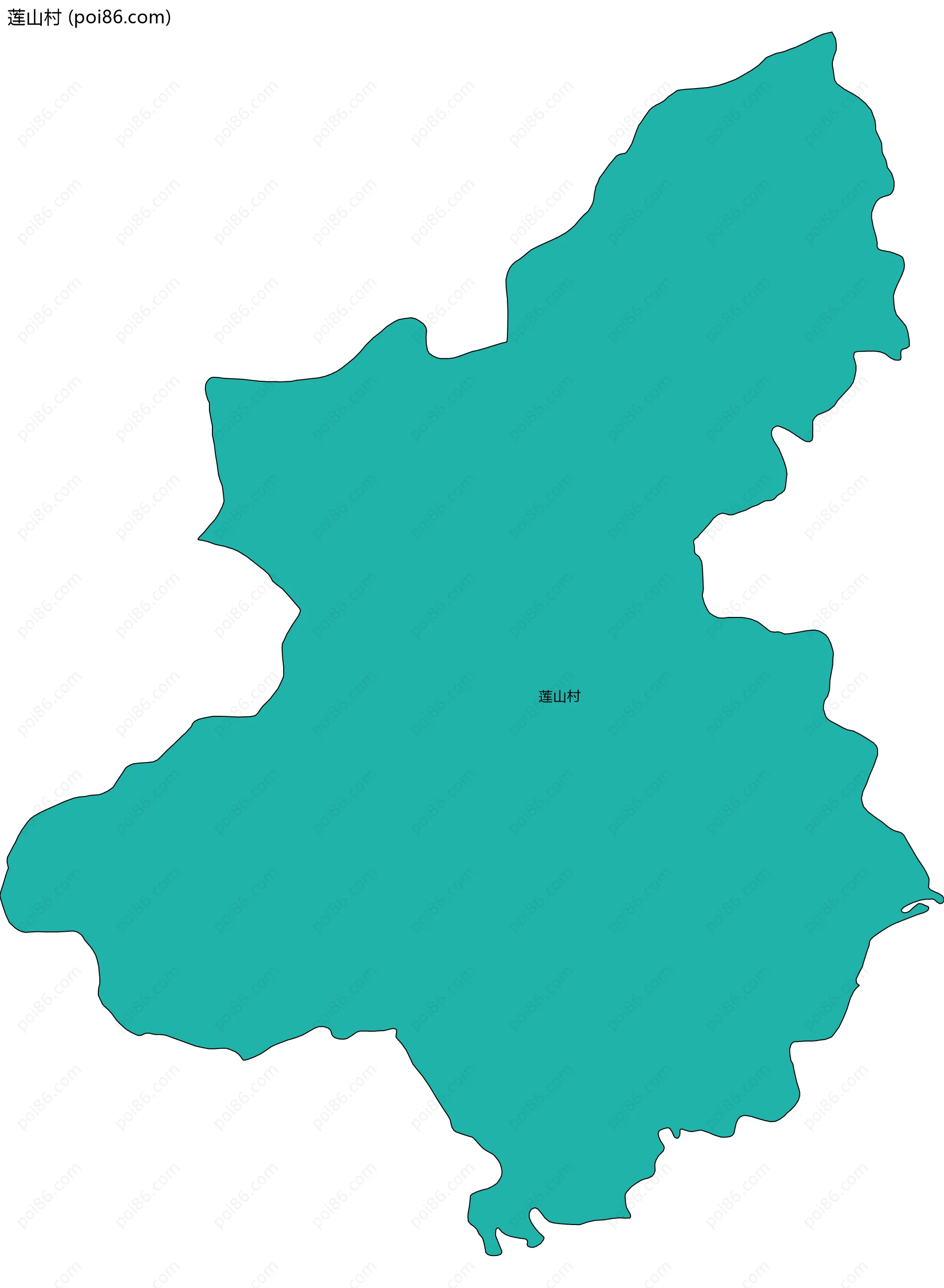 莲山村边界地图