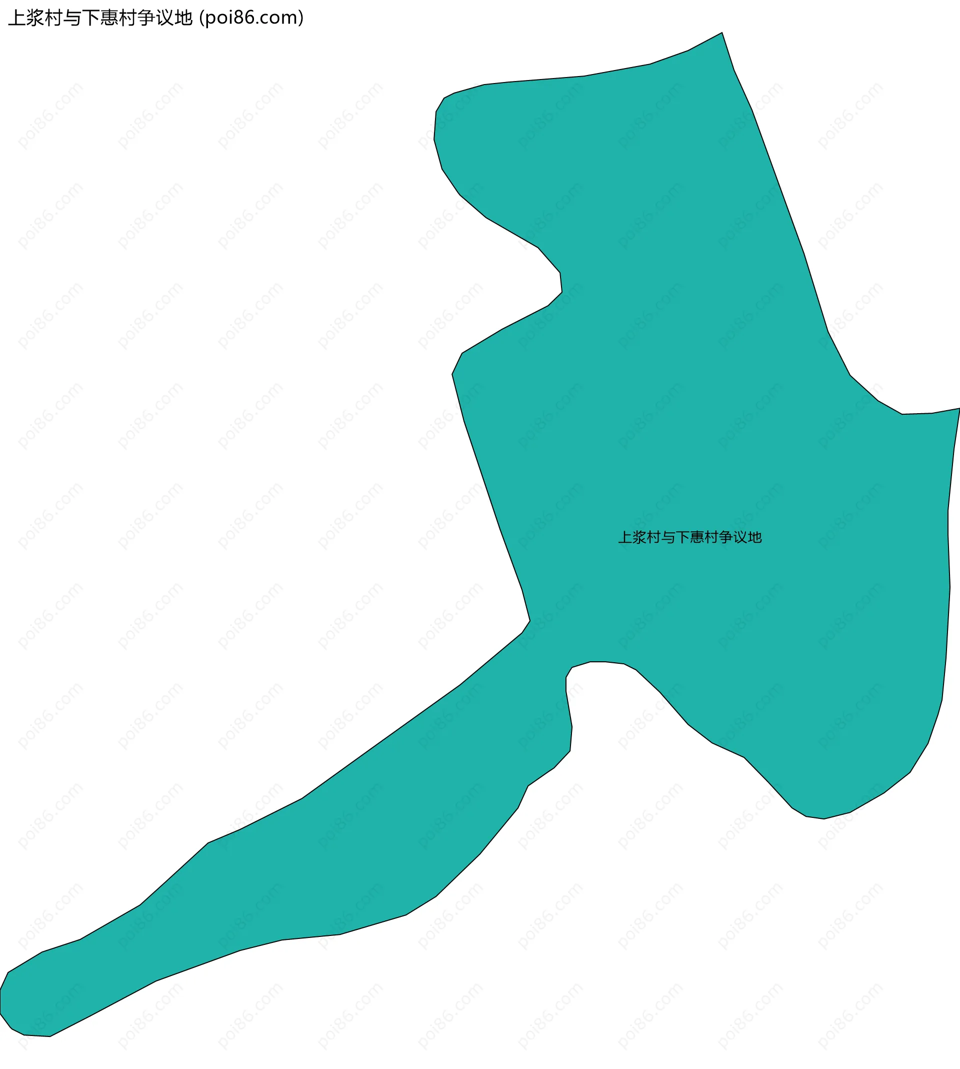 上浆村与下惠村争议地边界地图