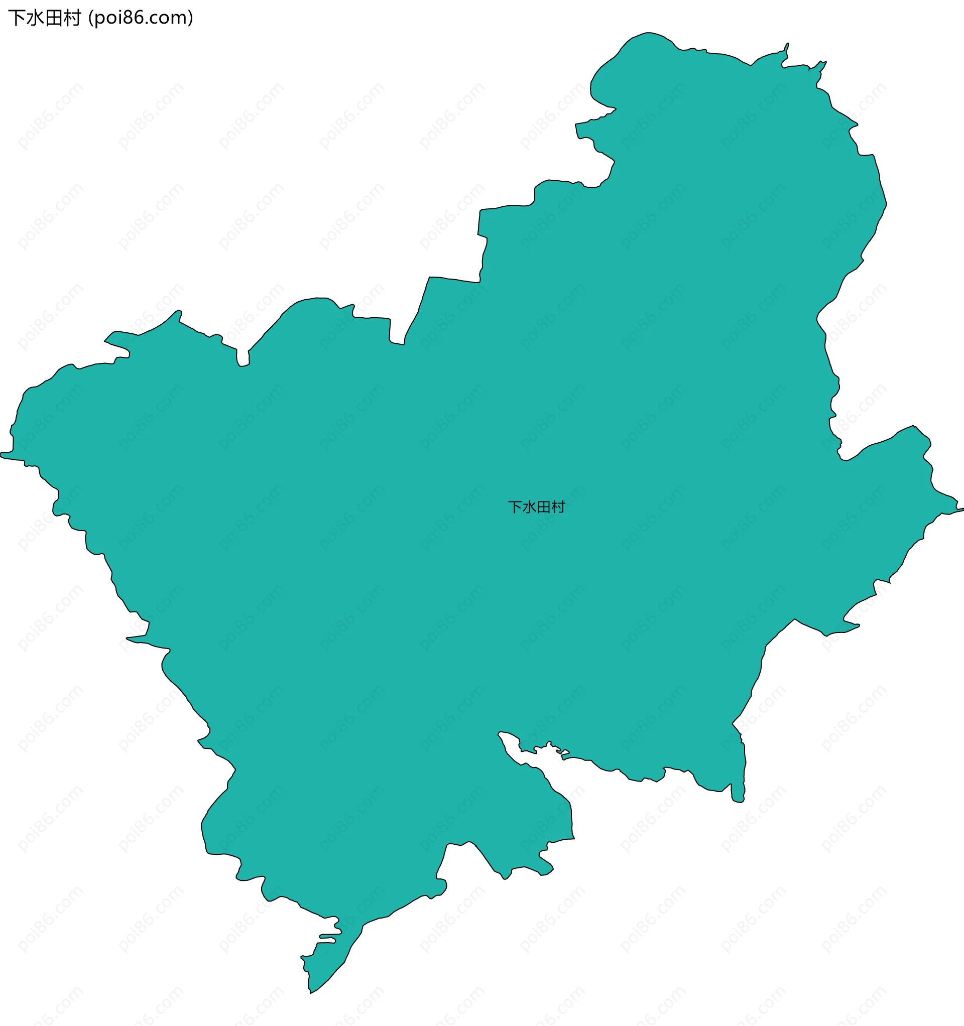 下水田村边界地图