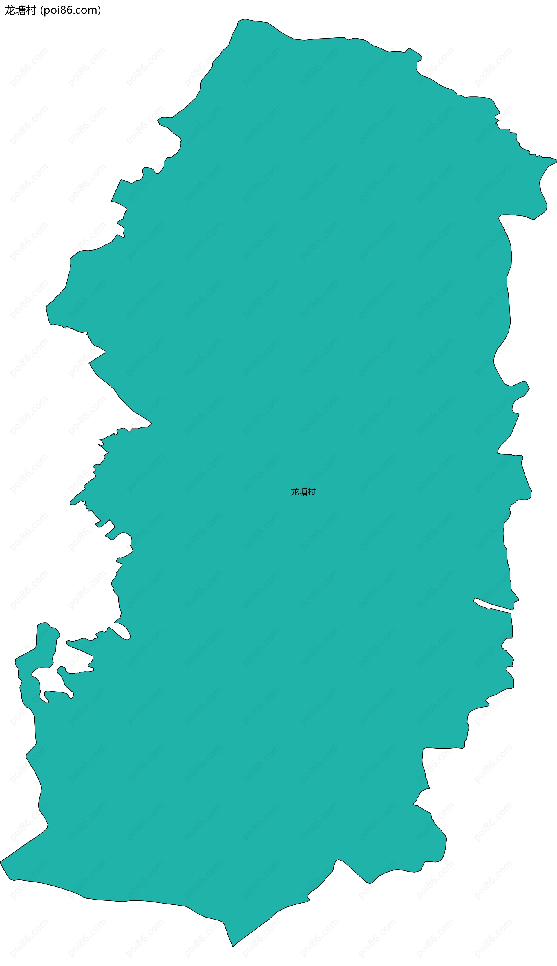 龙塘村边界地图
