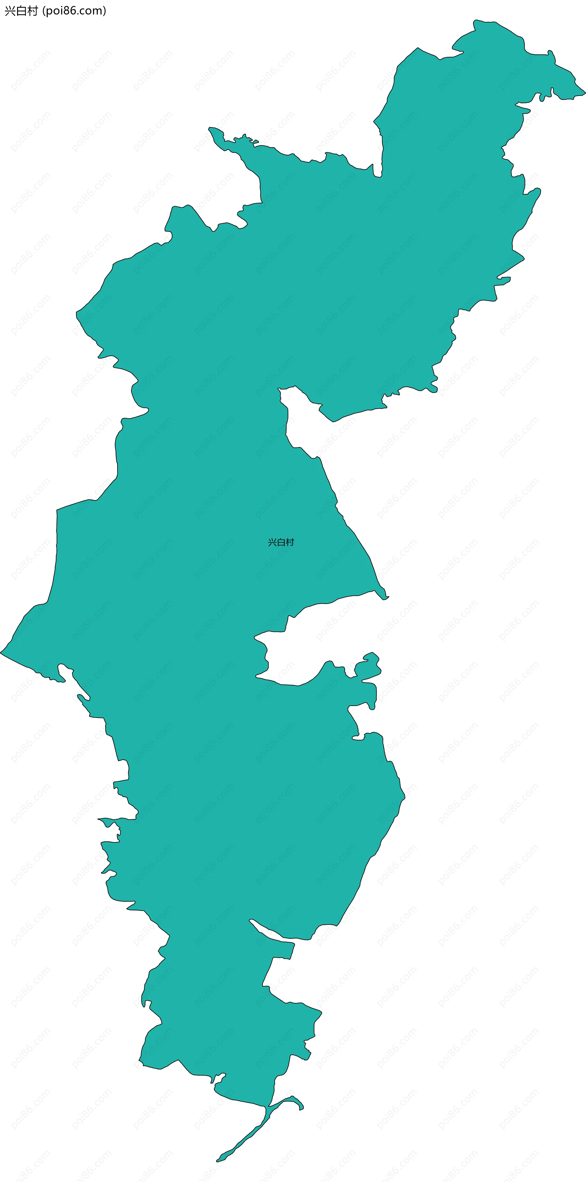 兴白村边界地图