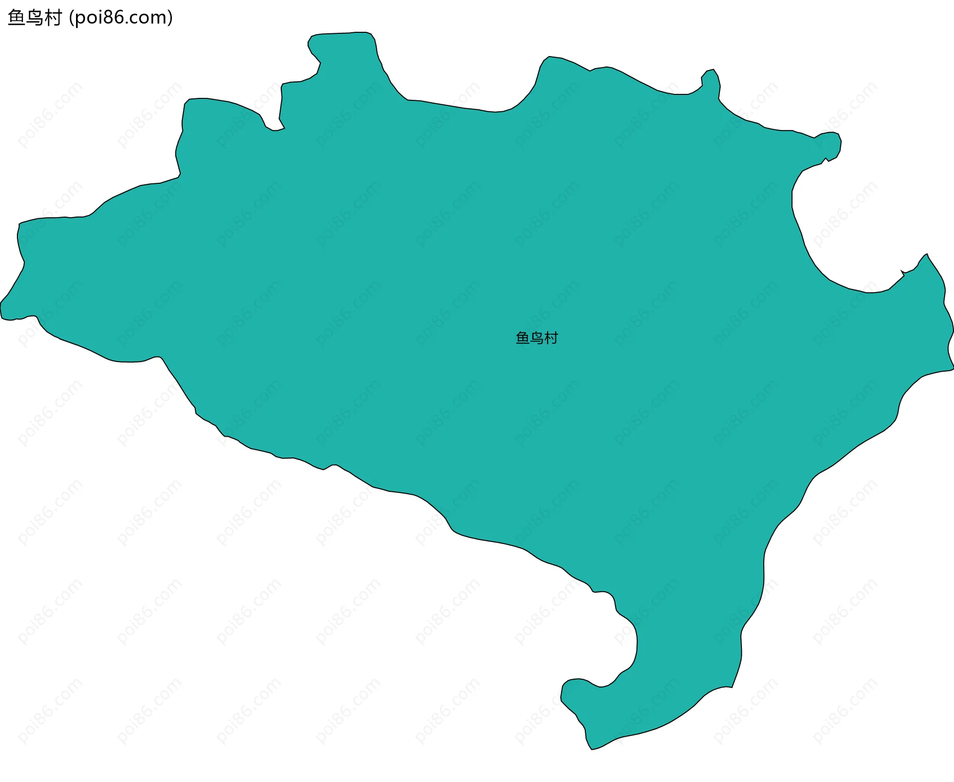 鱼鸟村边界地图