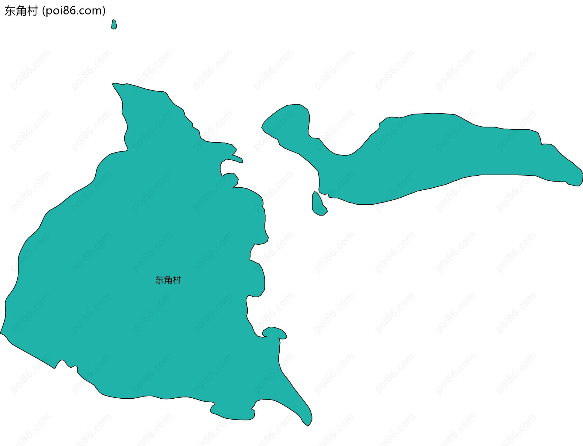 东角村边界地图