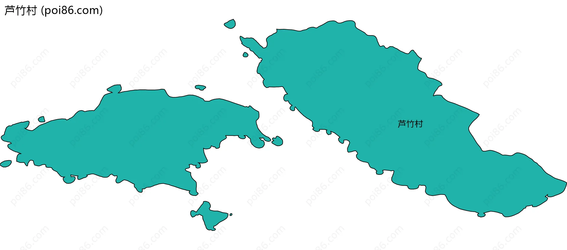 芦竹村边界地图