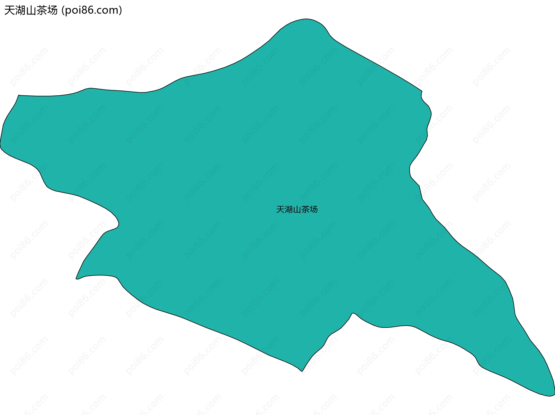 天湖山茶场边界地图