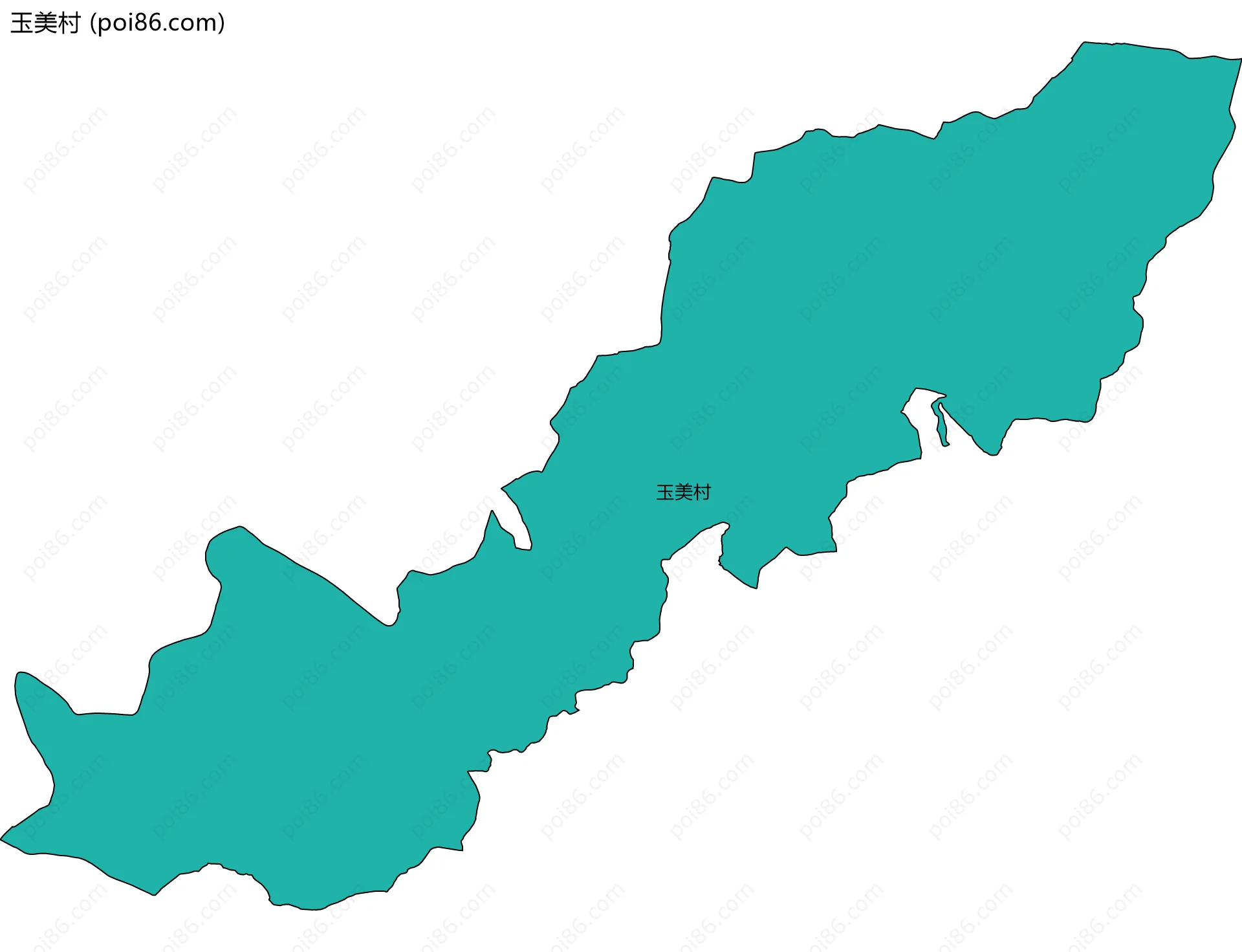 玉美村边界地图