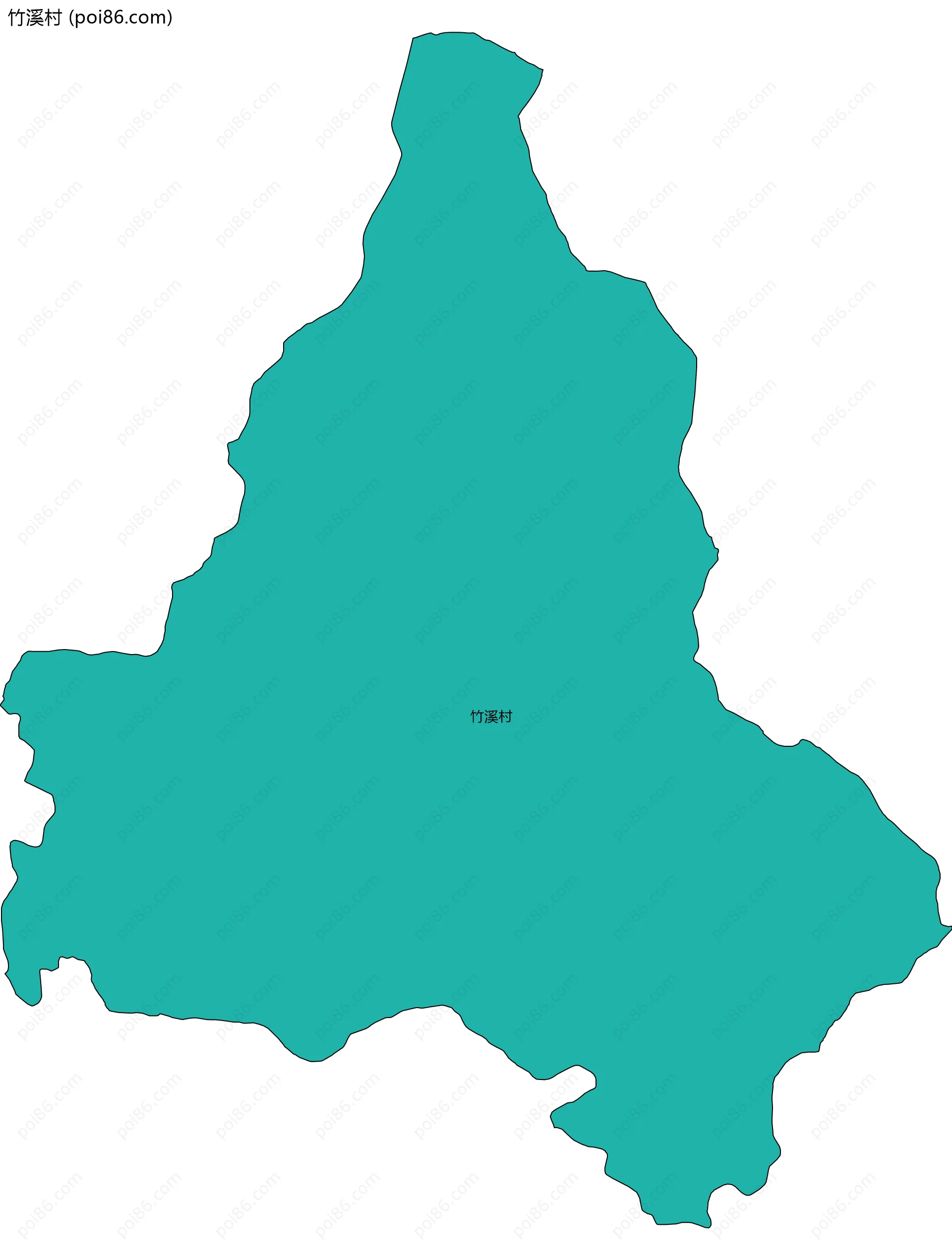 竹溪村边界地图