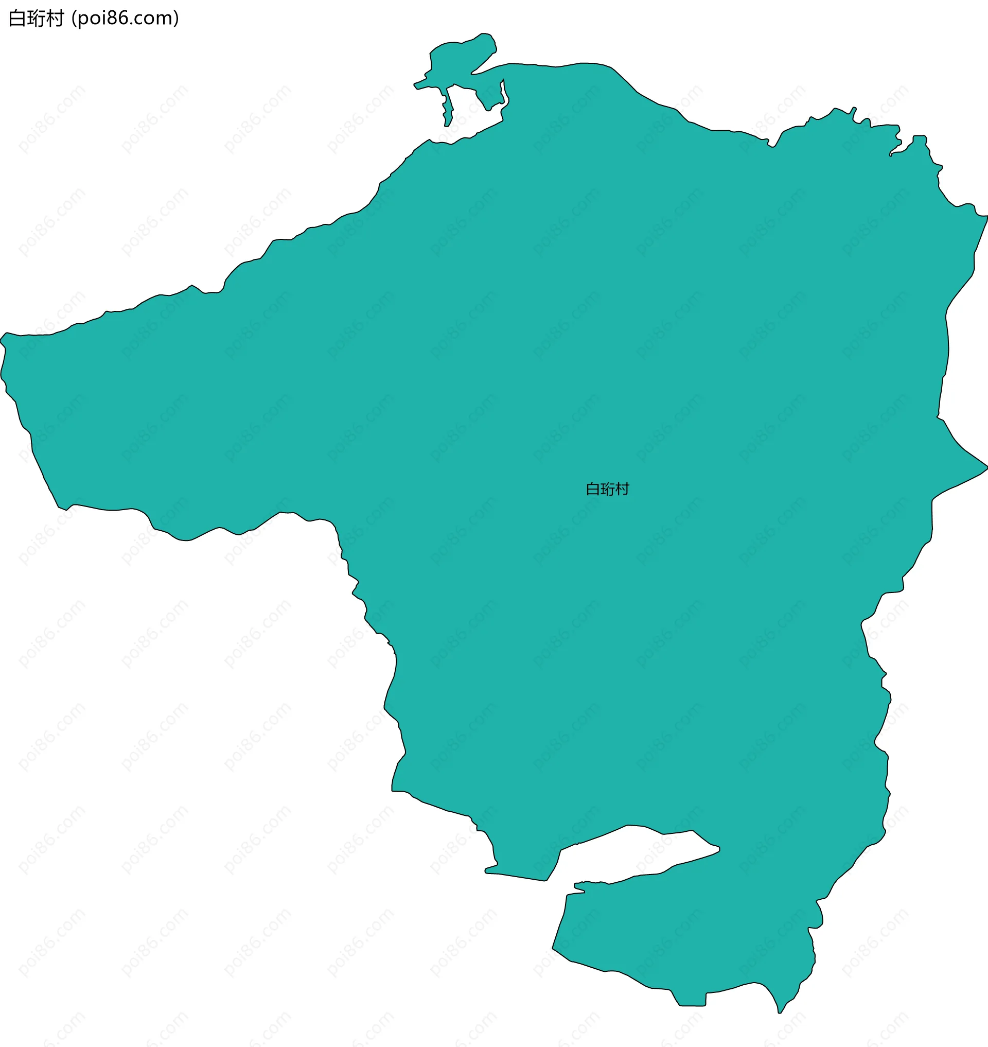 白珩村边界地图
