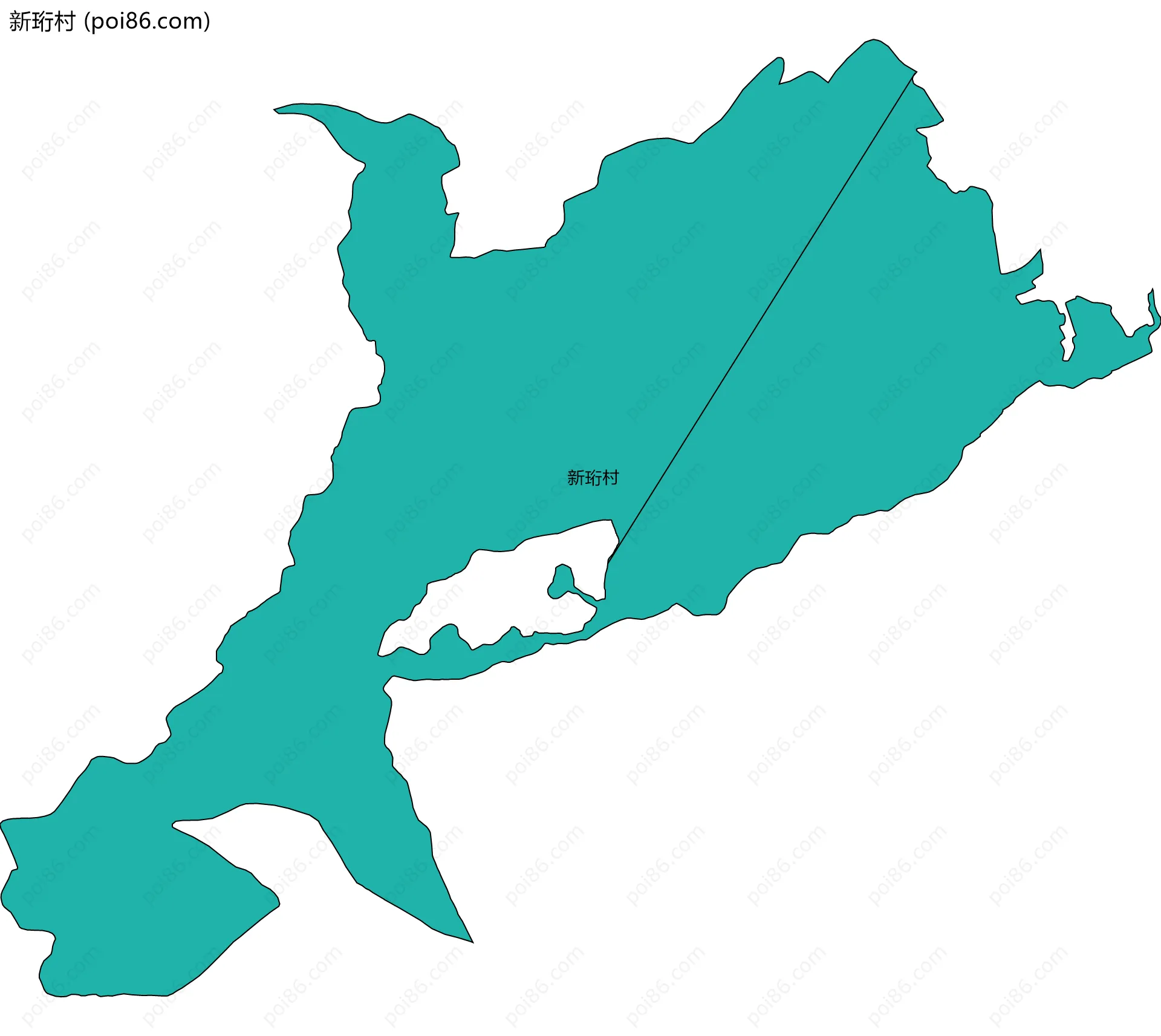 新珩村边界地图