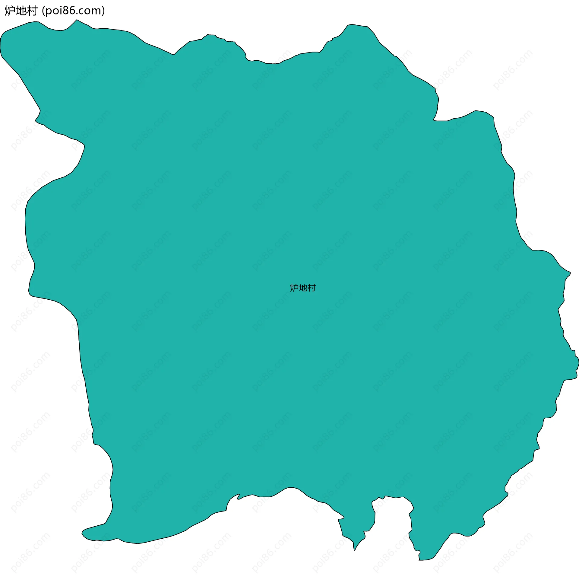 炉地村边界地图