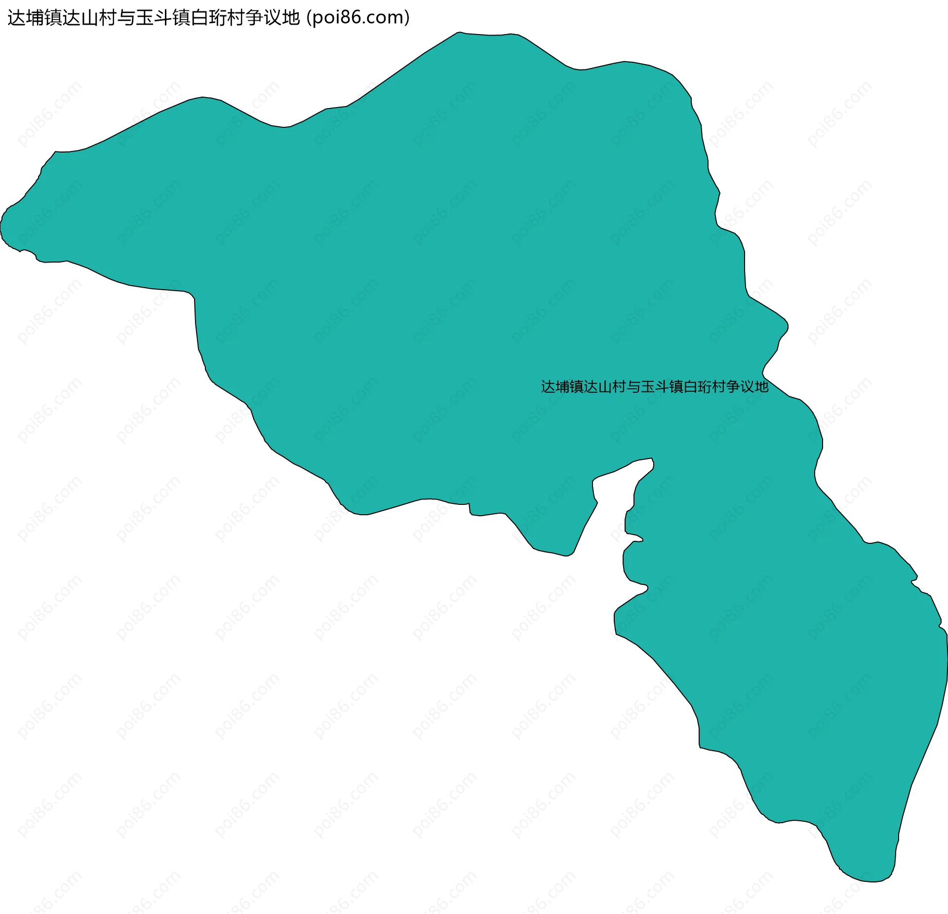 达埔镇达山村与玉斗镇白珩村争议地边界地图