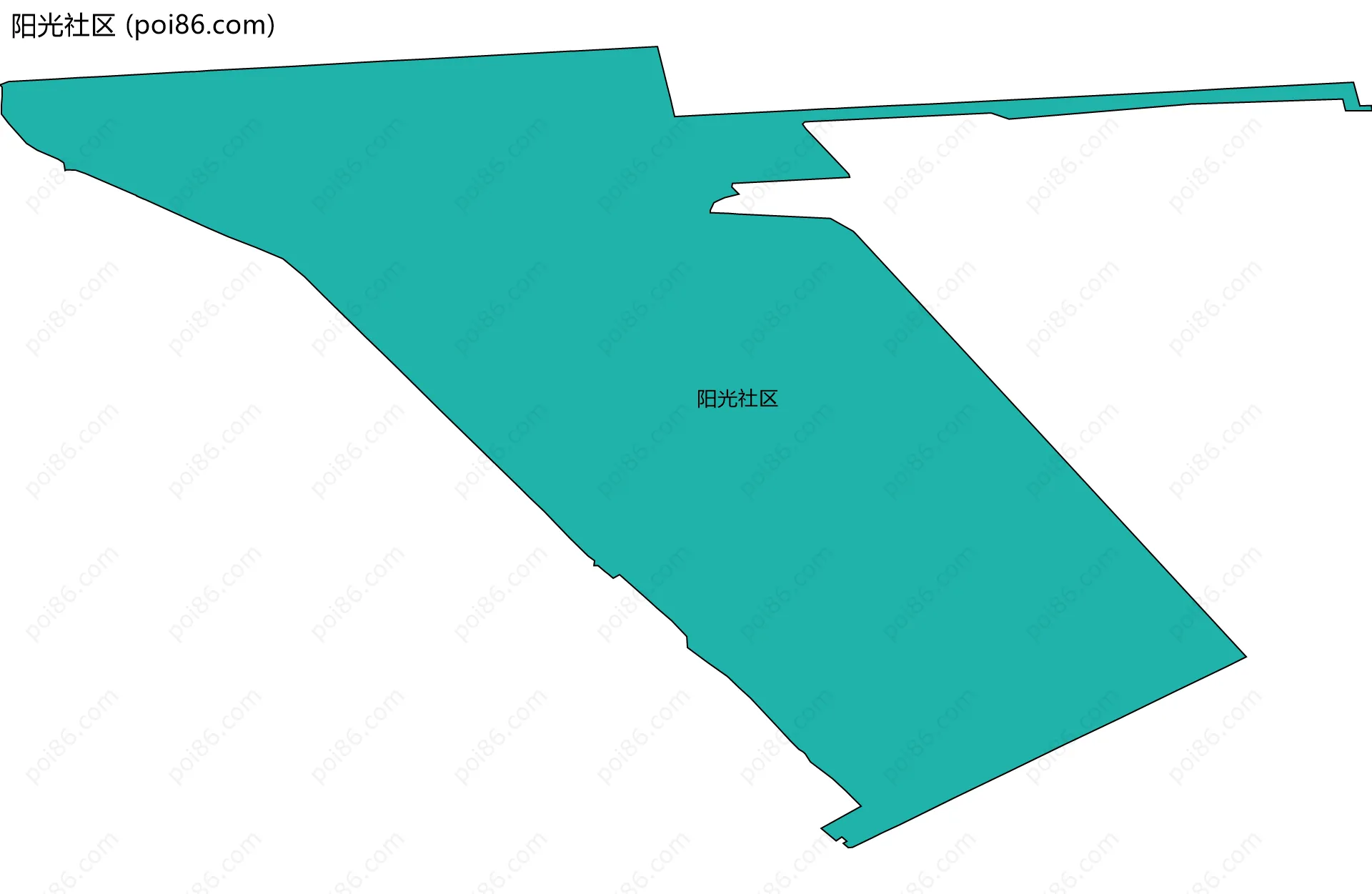 阳光社区边界地图