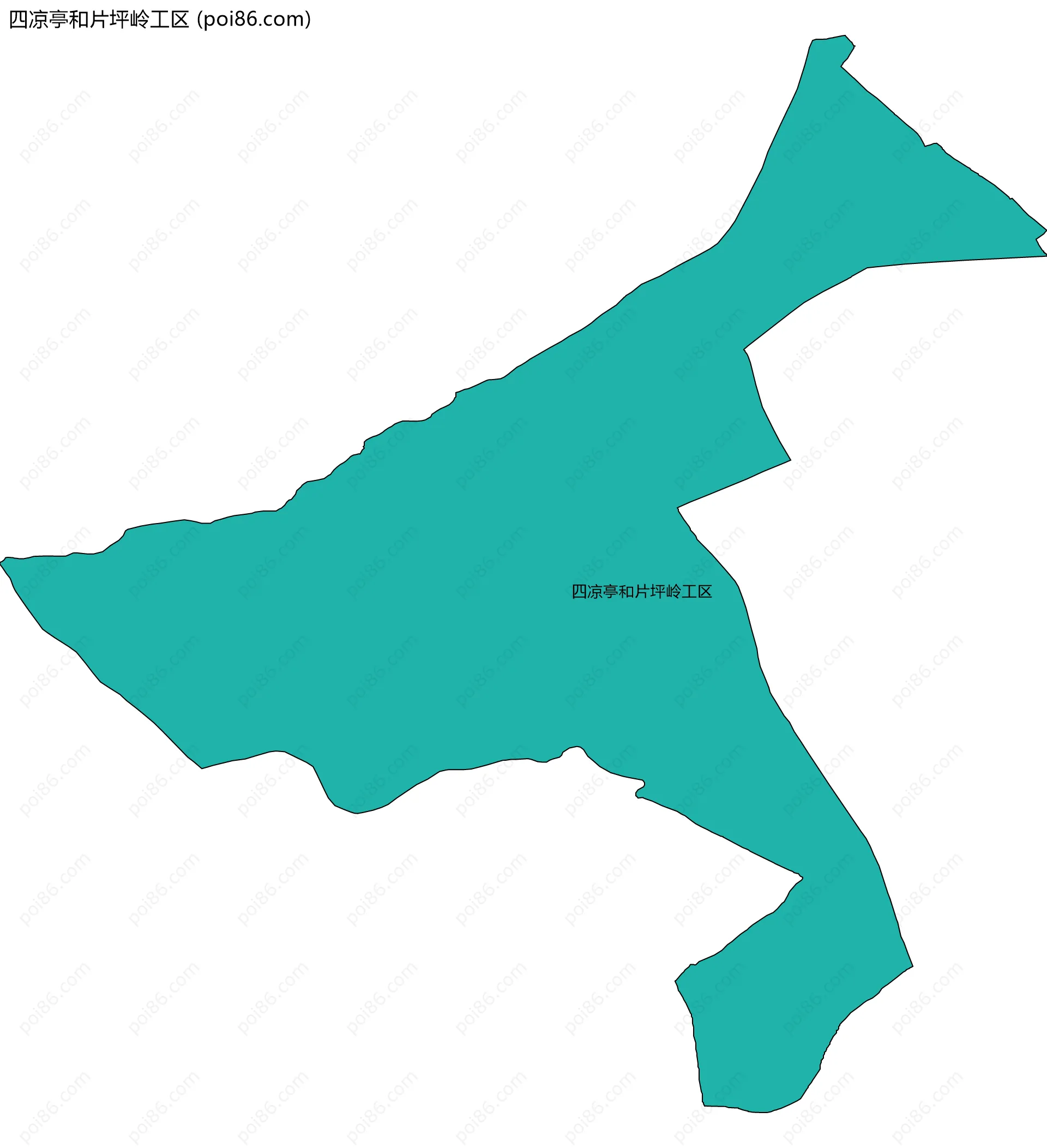 四凉亭和片坪岭工区边界地图