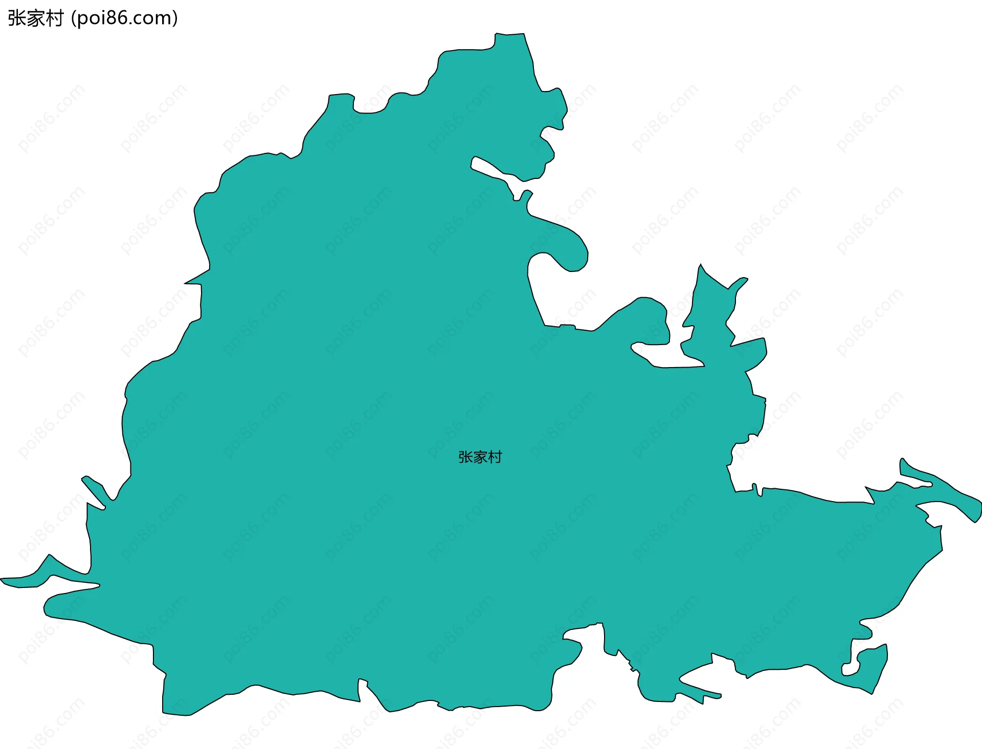 张家村边界地图