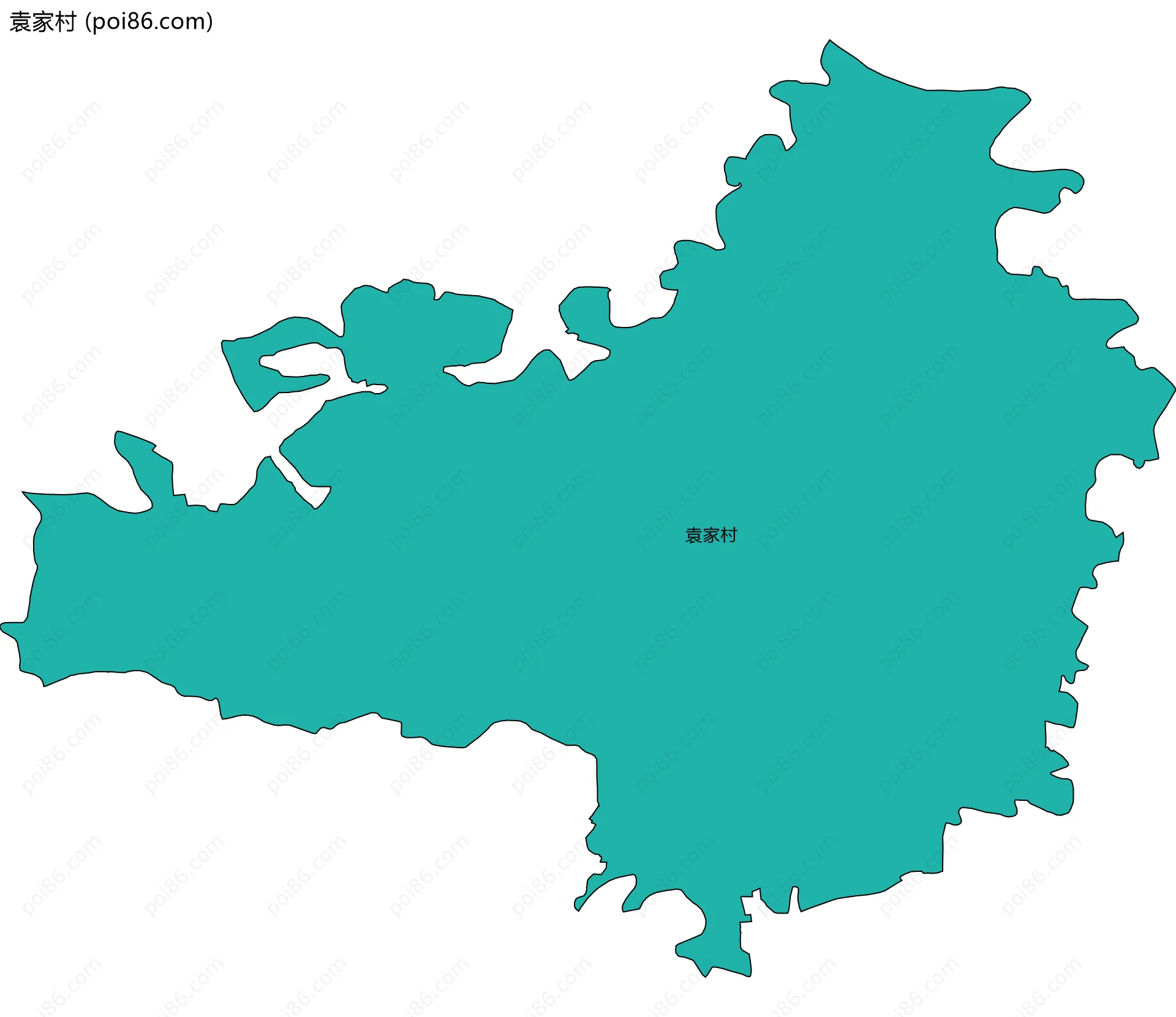 袁家村边界地图