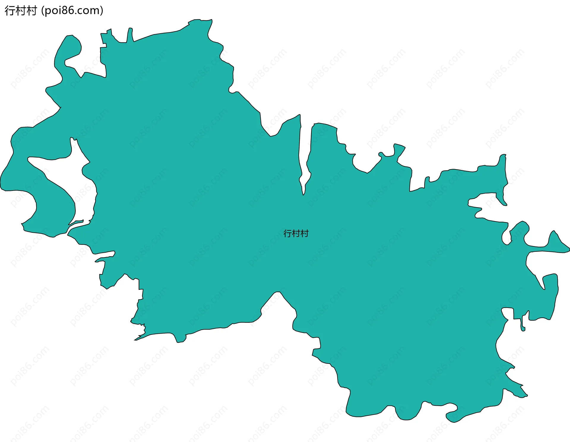 行村村边界地图
